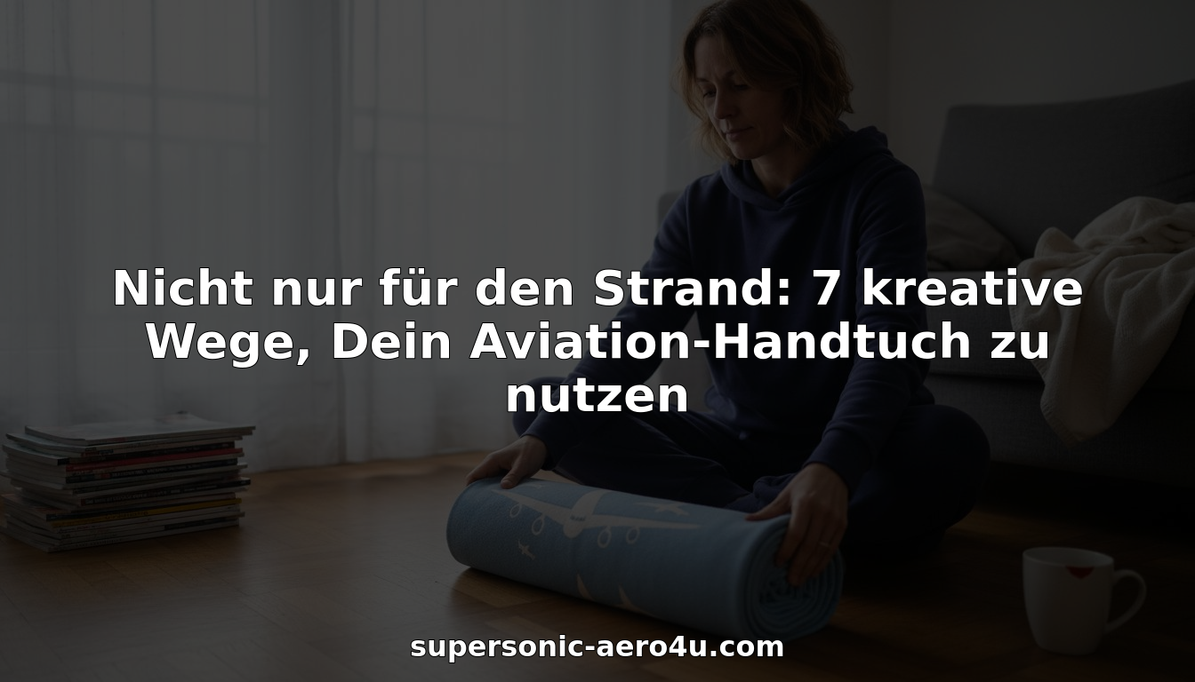 Eine Frau faltet ein Flugzeug-Handtuch und findet dabei kreative Einsatzmöglichkeiten für ihr Zuhause.