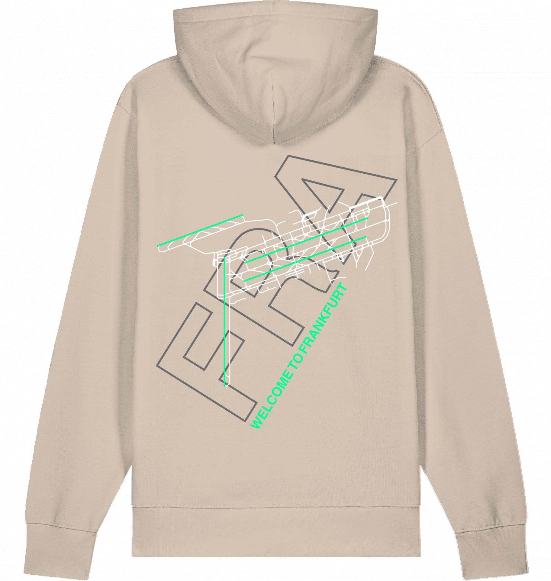 Aviation Frankfurt FRA Airport Hoodie 2.0 Desert Dust für Piloten, Crews, Kinder & Planespotter made by SUPERSONIC aero 4U