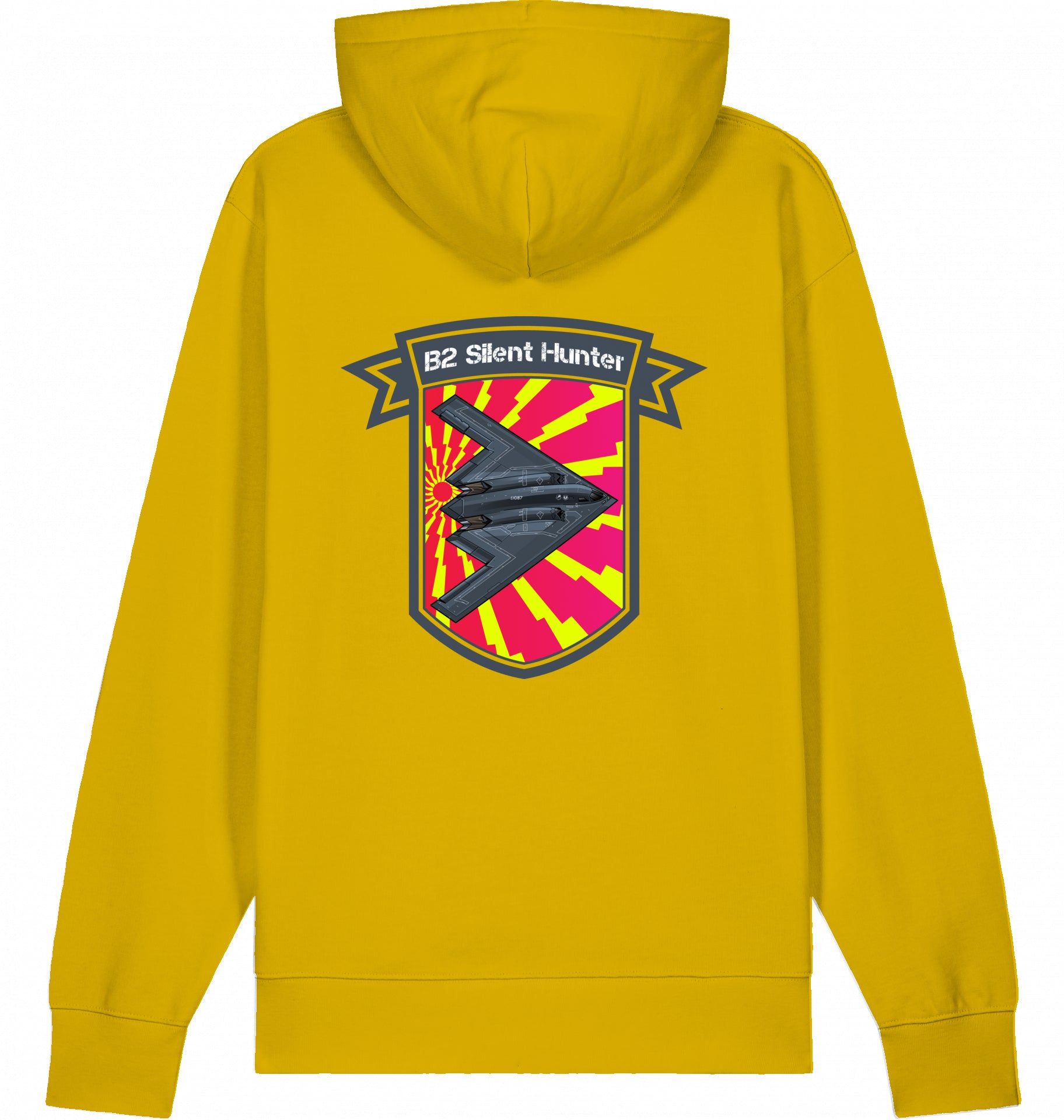 Aviation Flugzeug Hoodie Northrop B2 Spirit - Silent Hunter Ochre für Piloten, Crews, Kinder & Planespotter made by SUPERSONIC aero 4U
