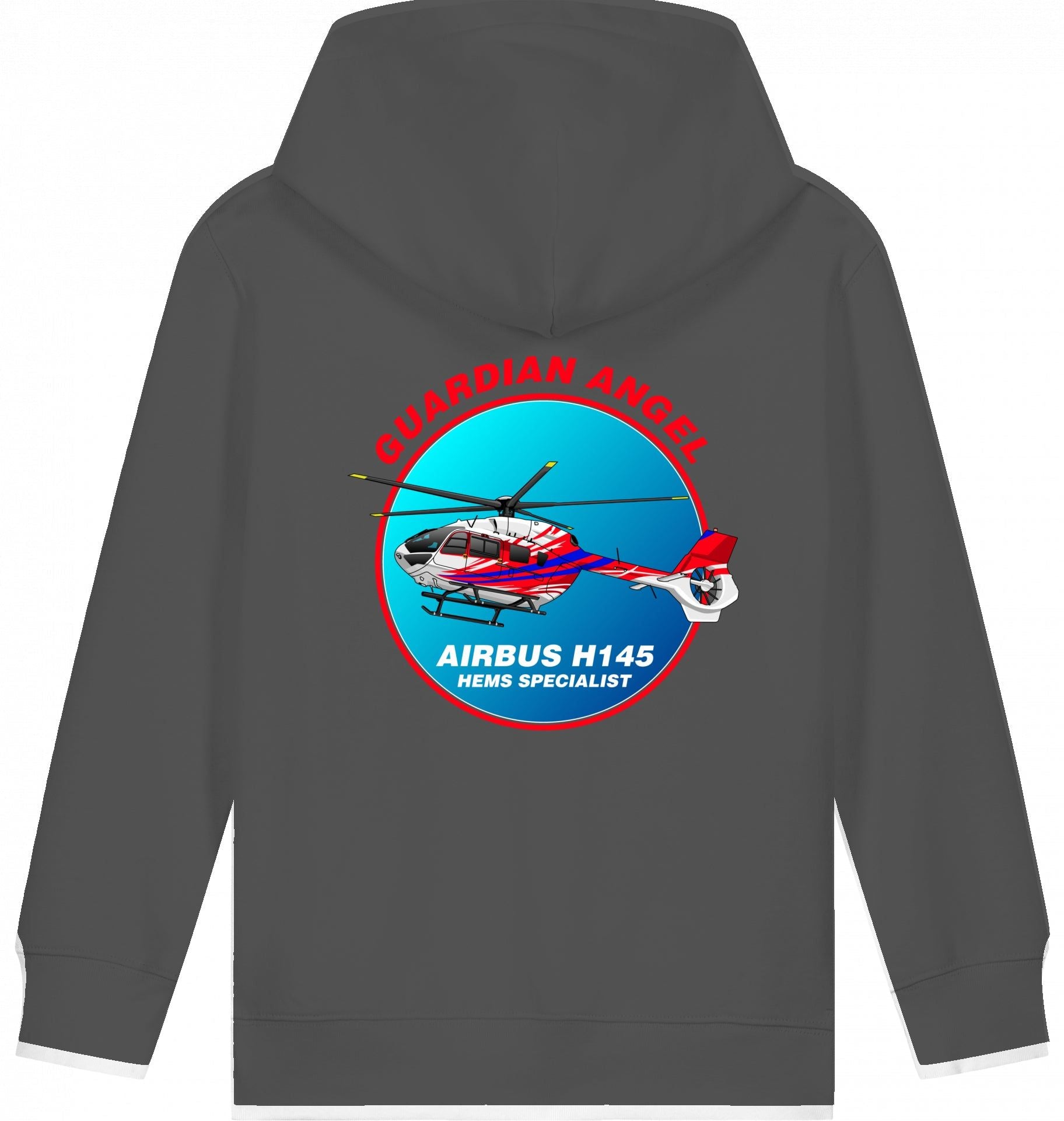 Aviation Kids Helicopter Hoodie Airbus H145 Guardian Angel für Piloten, Crews, Kinder & Planespotter made by SUPERSONIC aero 4U