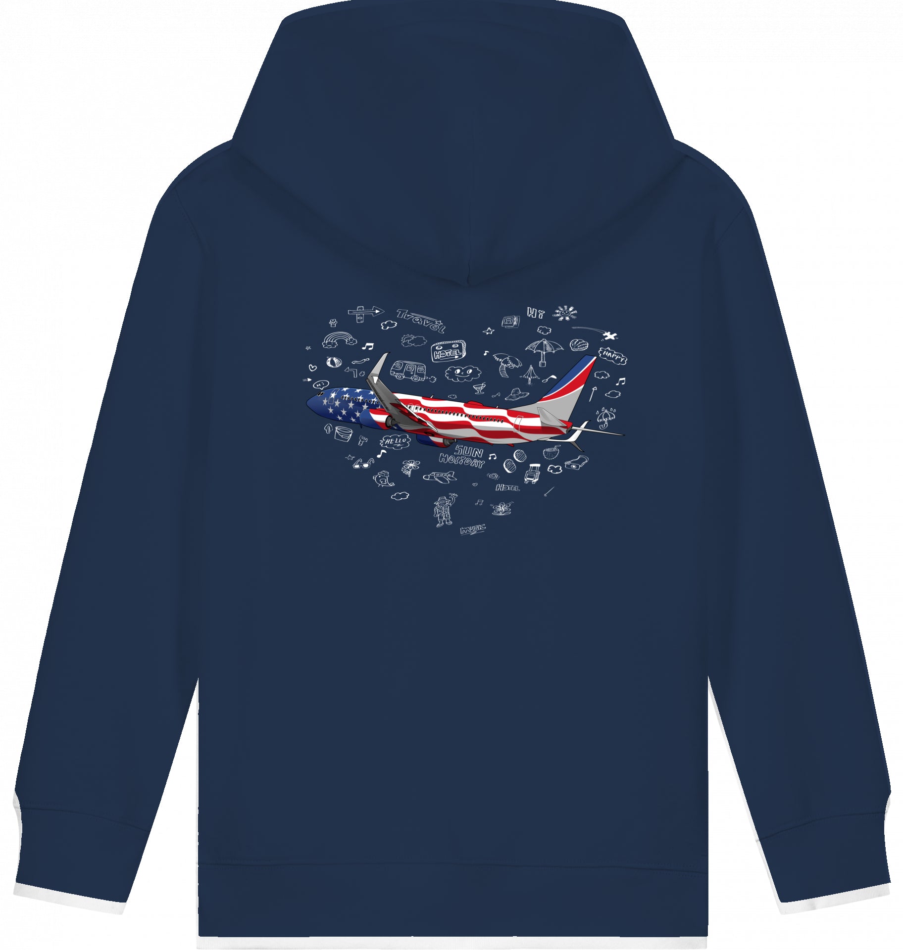 Aviation Kids Hoodie Boeing 737 Stars & Stripes für Piloten, Crews, Kinder & Planespotter made by SUPERSONIC aero 4U