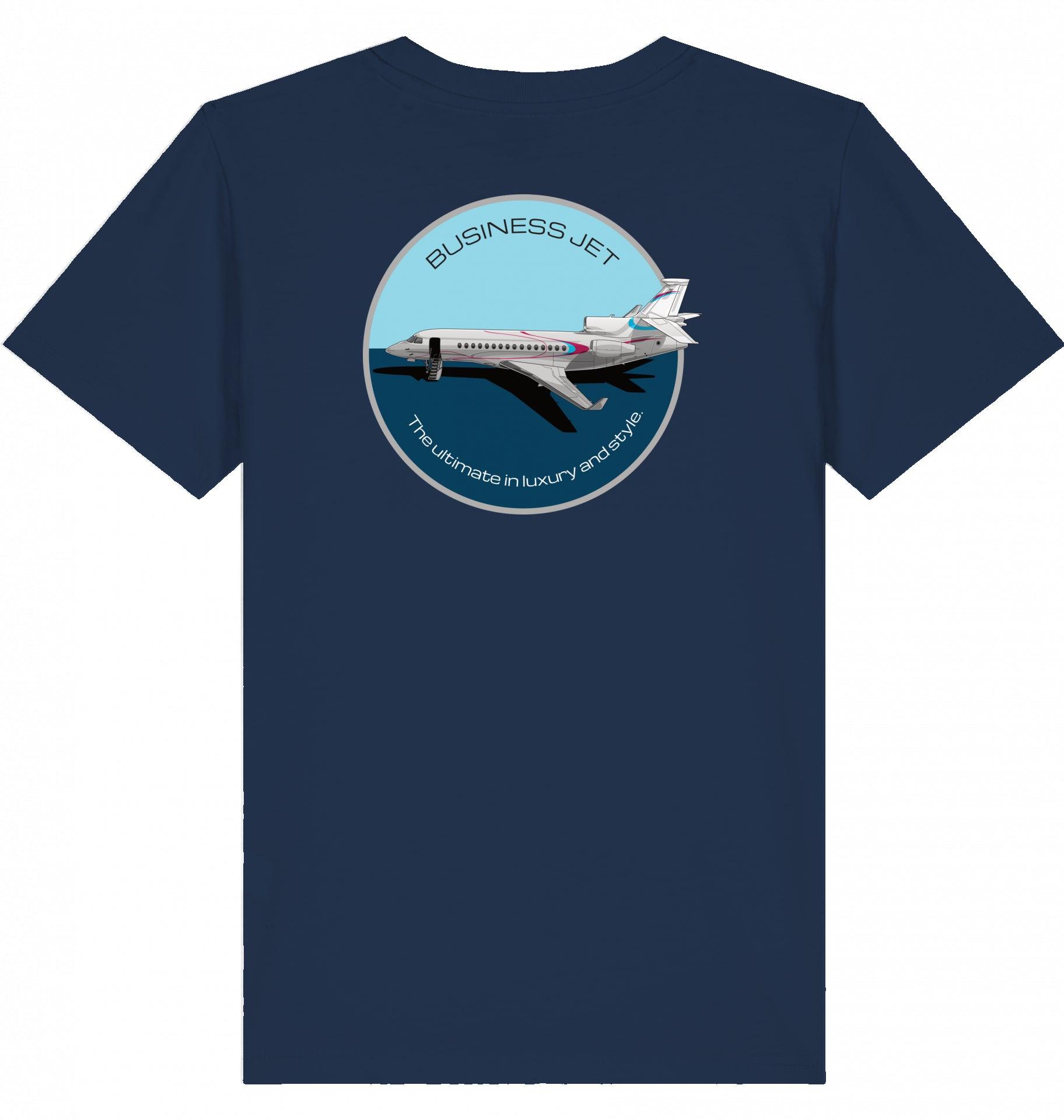 Aviation Kids Aviation T-Shirt "Dassault Falcon 7X Business Jet" 2.0 French Navy für Piloten, Crews, Kinder & Planespotter made by SUPERSONIC aero 4U