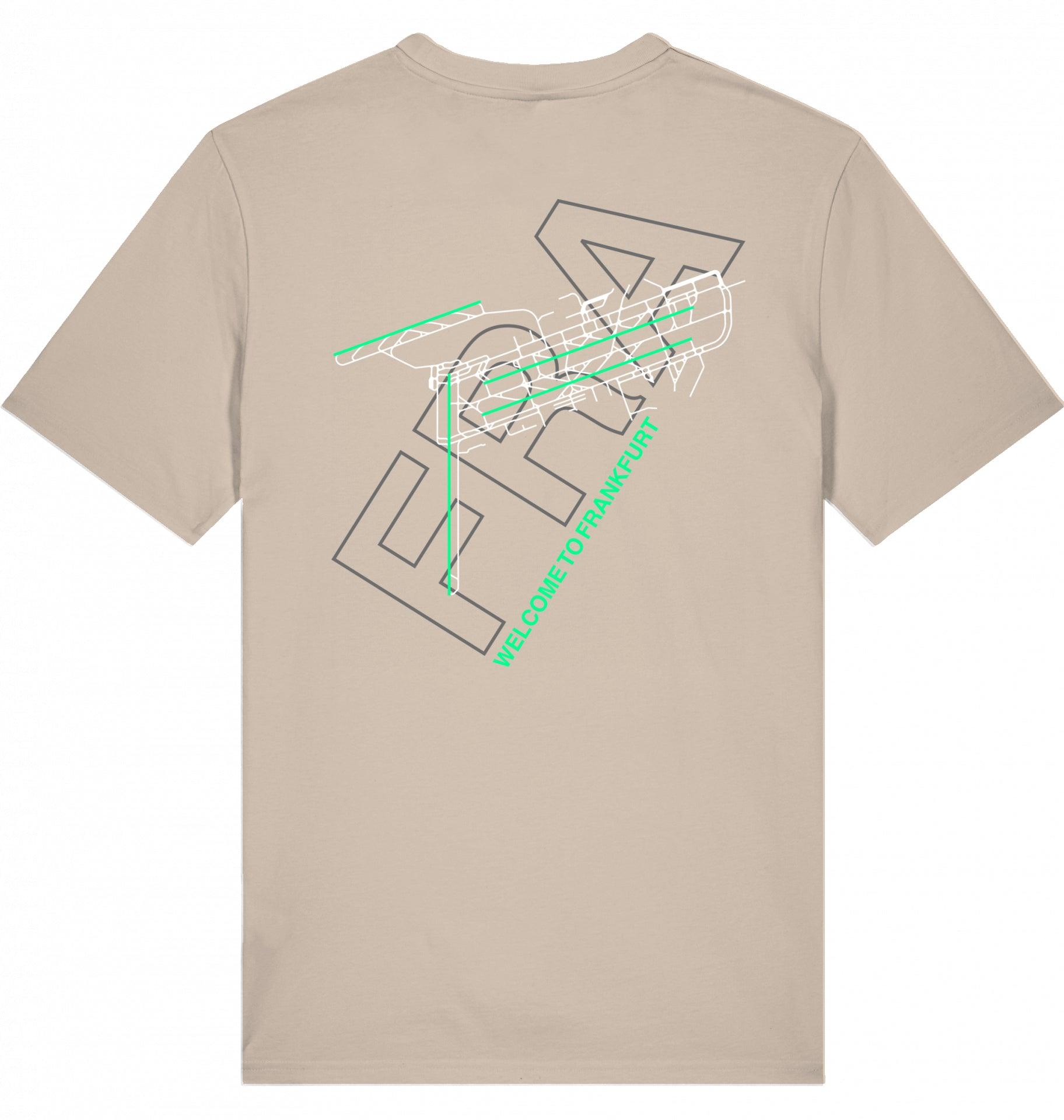 Aviation Airport T-Shirt "Frankfurt FRA Airportcode" Desert Dust für Piloten, Crews, Kinder & Planespotter made by SUPERSONIC aero 4U