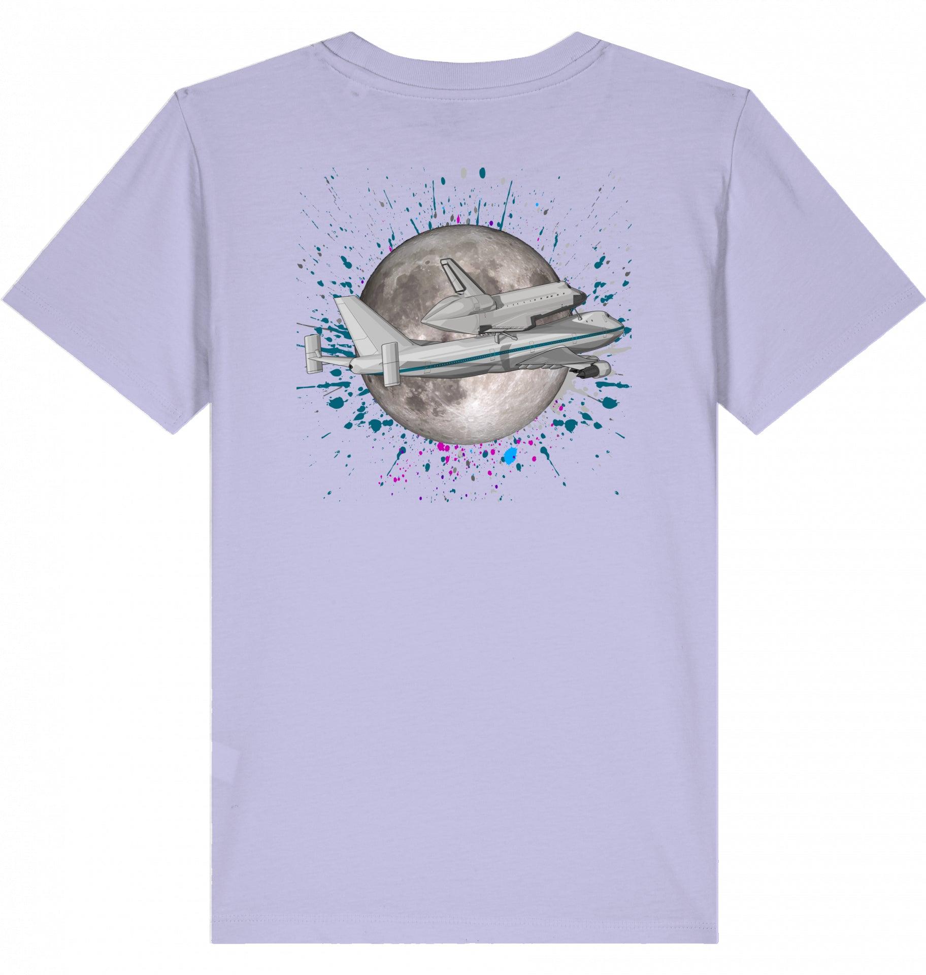 Aviation Kids Aviation T-Shirt Boeing 747 NASA Space Shuttle Transporter 2.0 Lavender für Piloten, Crews, Kinder & Planespotter made by SUPERSONIC aero 4U