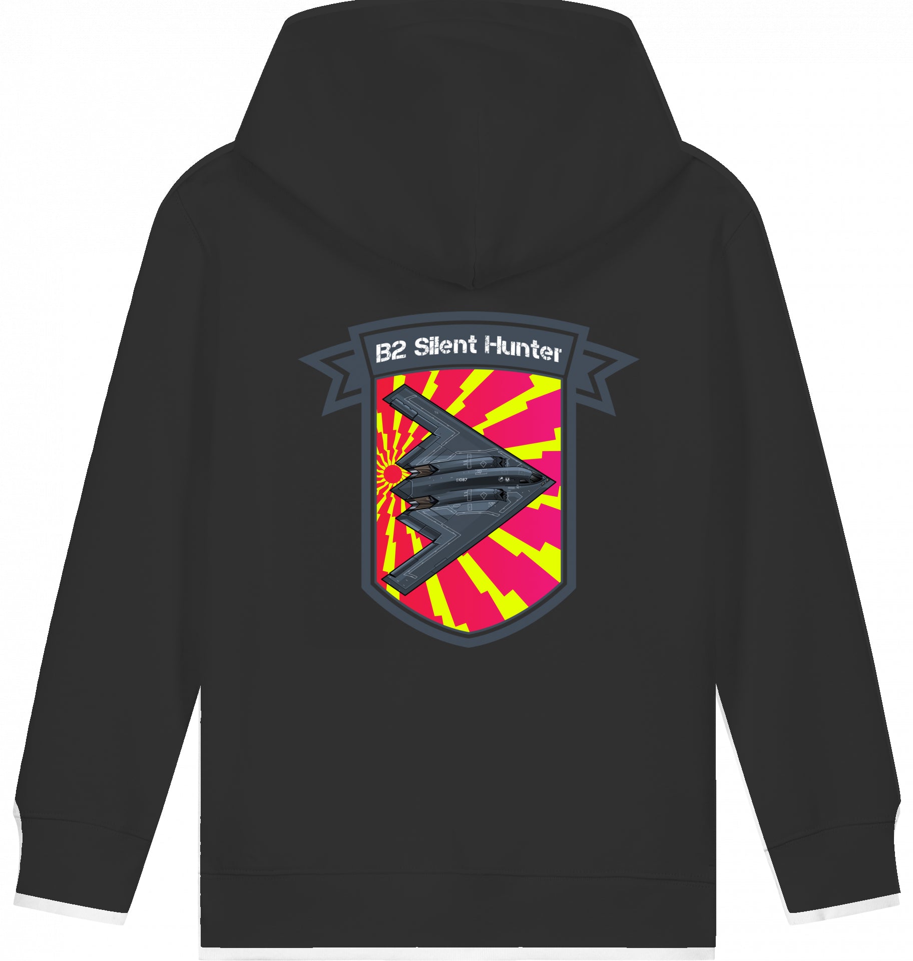 Aviation Kids Flugzeug Hoodie Northrop B2 Spirit Silent Hunter für Piloten, Crews, Kinder & Planespotter made by SUPERSONIC aero 4U