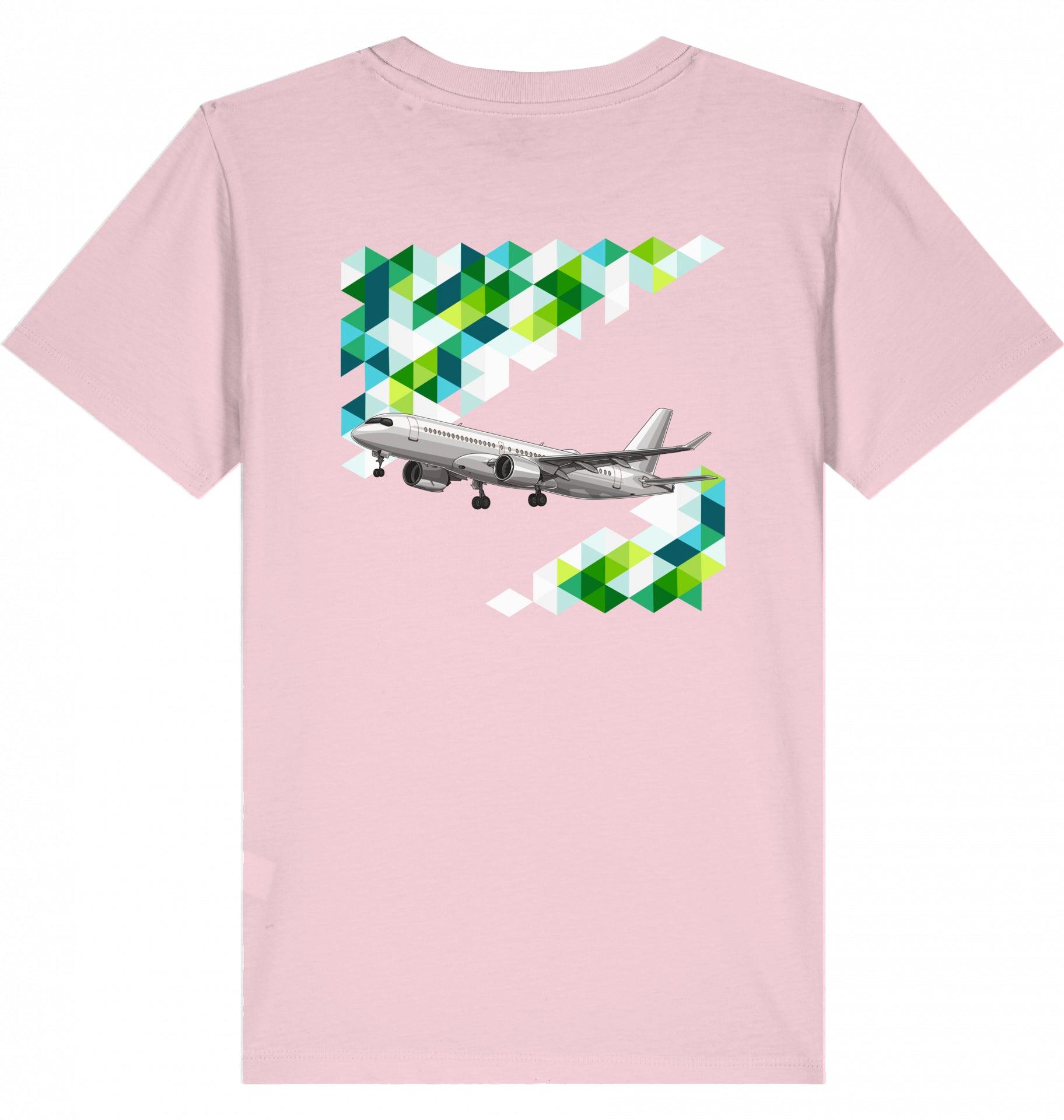 Aviation Kids Aviation T-Shirt Airbus A220 Flugzeug 2.0 Cotton Pink für Piloten, Crews, Kinder & Planespotter made by SUPERSONIC aero 4U