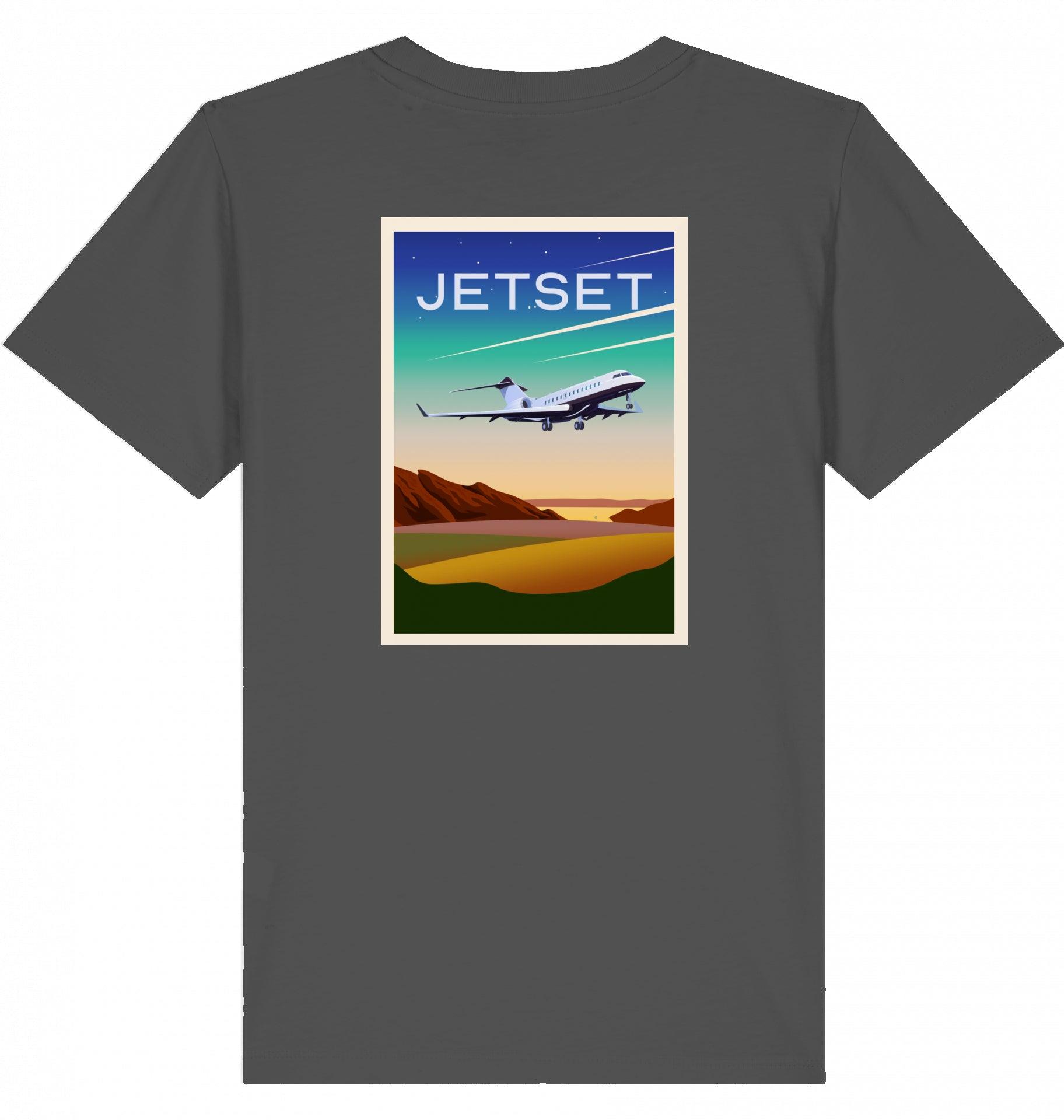 Aviation Kids Aviation T-Shirt "Jetset - Bombardier Global Express" 2.0 Anthracite für Piloten, Crews, Kinder & Planespotter made by SUPERSONIC aero 4U