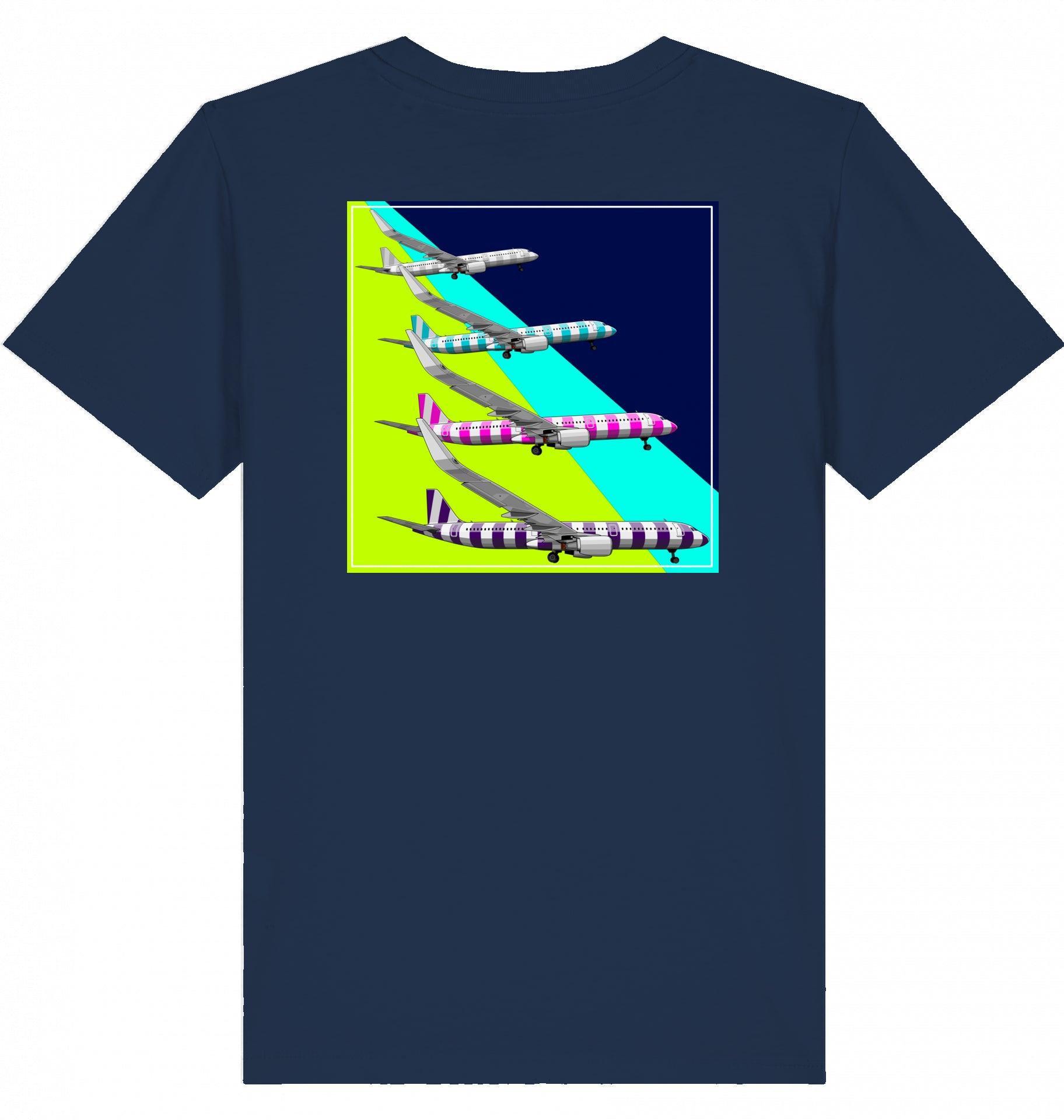 Aviation Kids Aviation T-Shirt Airbus A321 Aircraft Landing 2.0 French Navy für Piloten, Crews, Kinder & Planespotter made by SUPERSONIC aero 4U