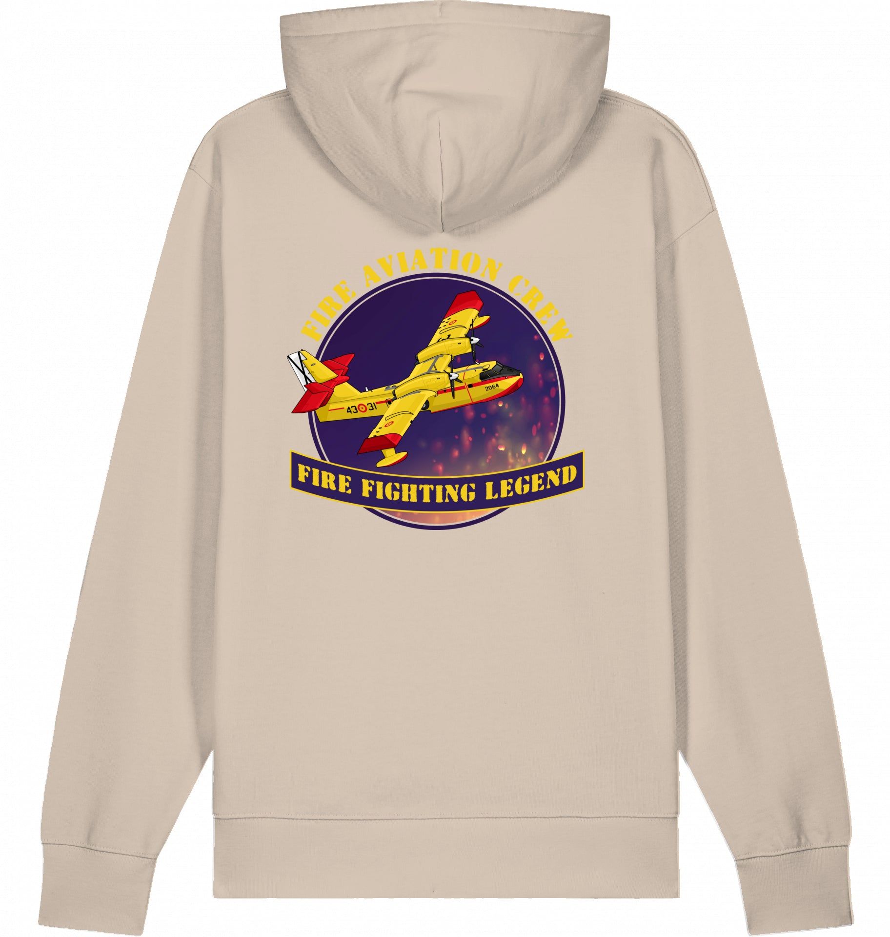 Aviation Flugzeug Hoodie CL-412 Fire Fighting Legend Desert Dust für Piloten, Crews, Kinder & Planespotter made by SUPERSONIC aero 4U