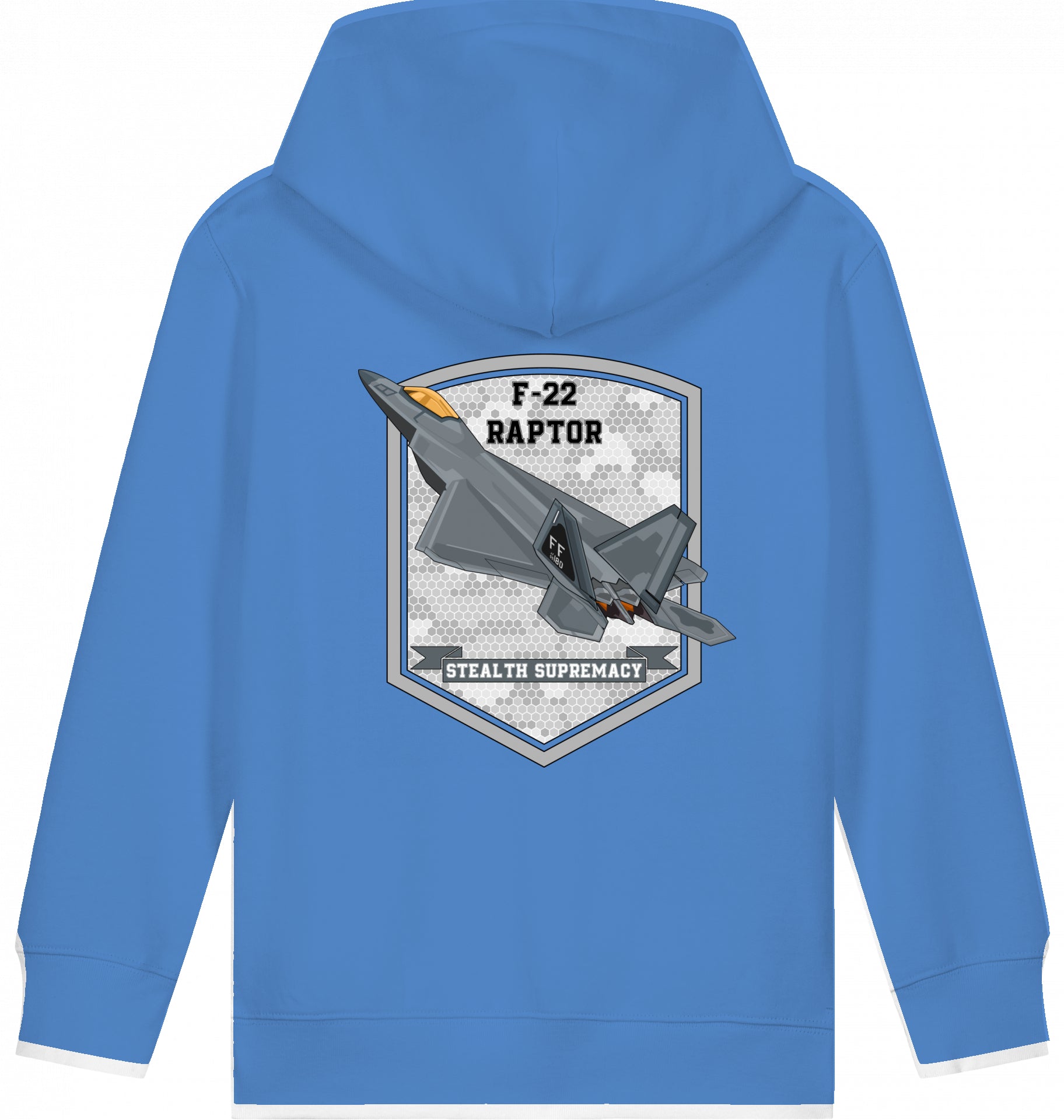 Kids Flugzeug Hoodie F-22 Raptor Stealth Supremacy