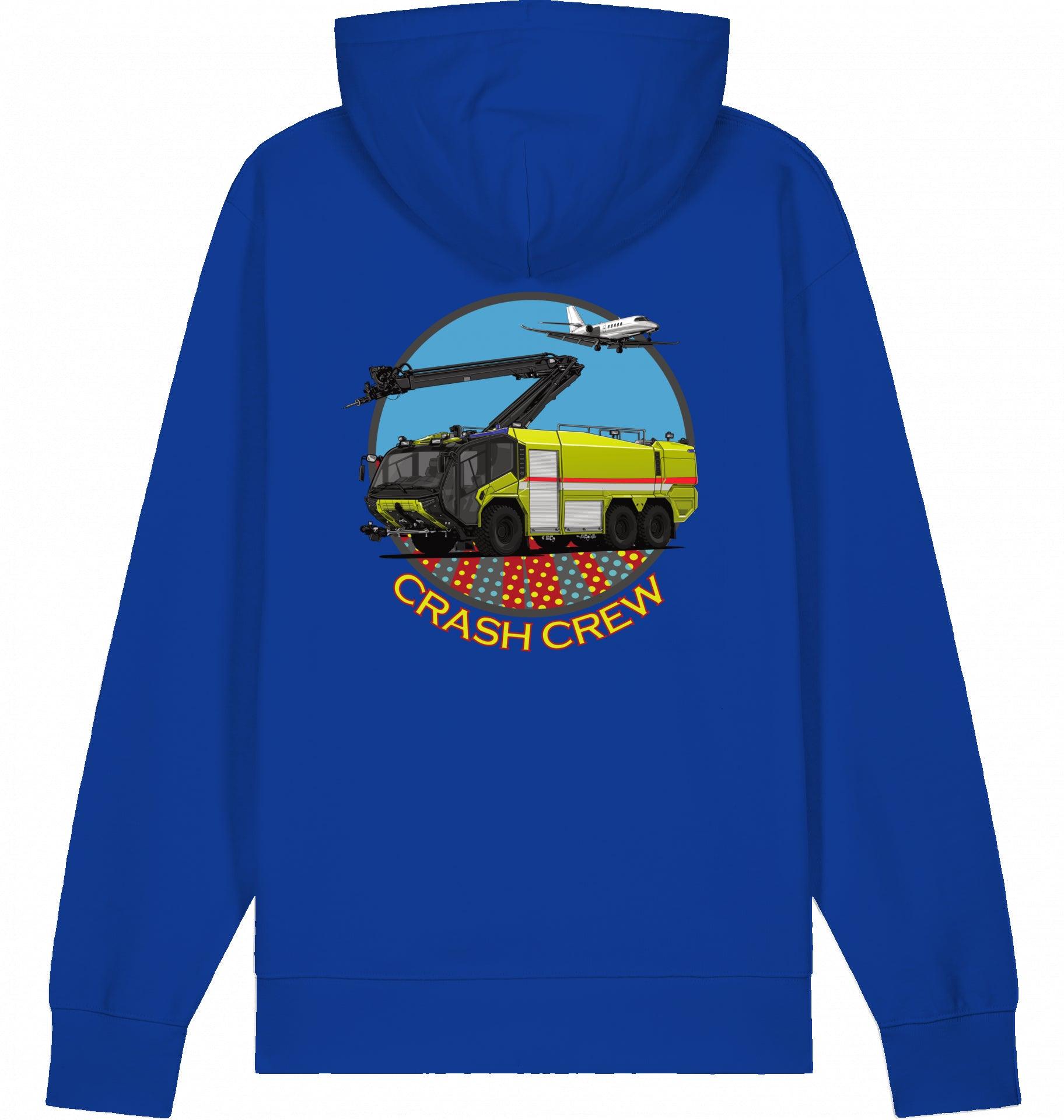 Aviation Airport Fire Rescue ARFF Crash Crew Hoodie Worker Blue für Piloten, Crews, Kinder & Planespotter made by SUPERSONIC aero 4U