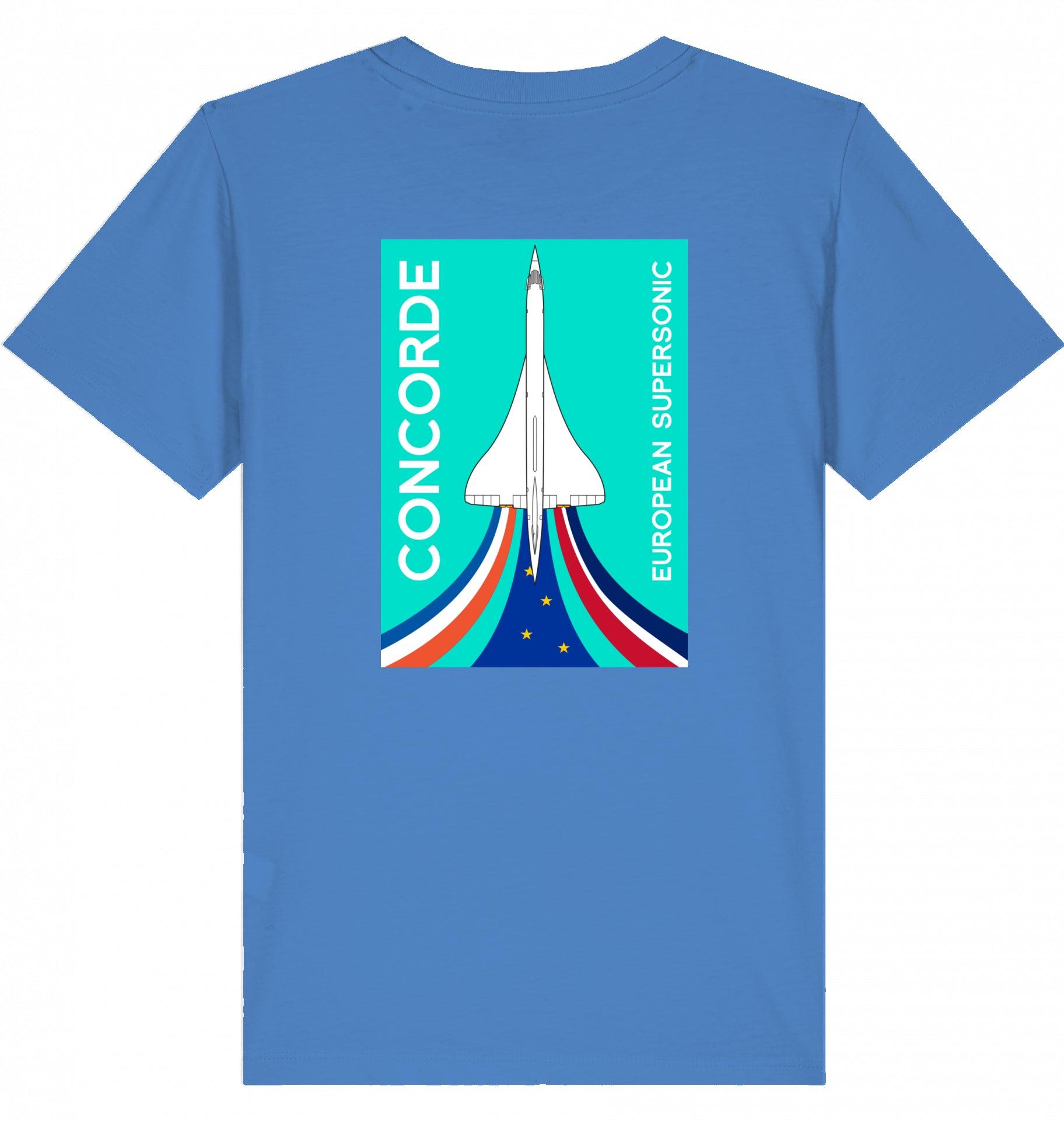 Aviation Kids Aviation T-Shirt "Concorde European Supersonic Aircraft", Concorde Flugzeug Tshirt Kinder, Überschallflugzeug Tshirt, made by SUPERSONIC aero 4U