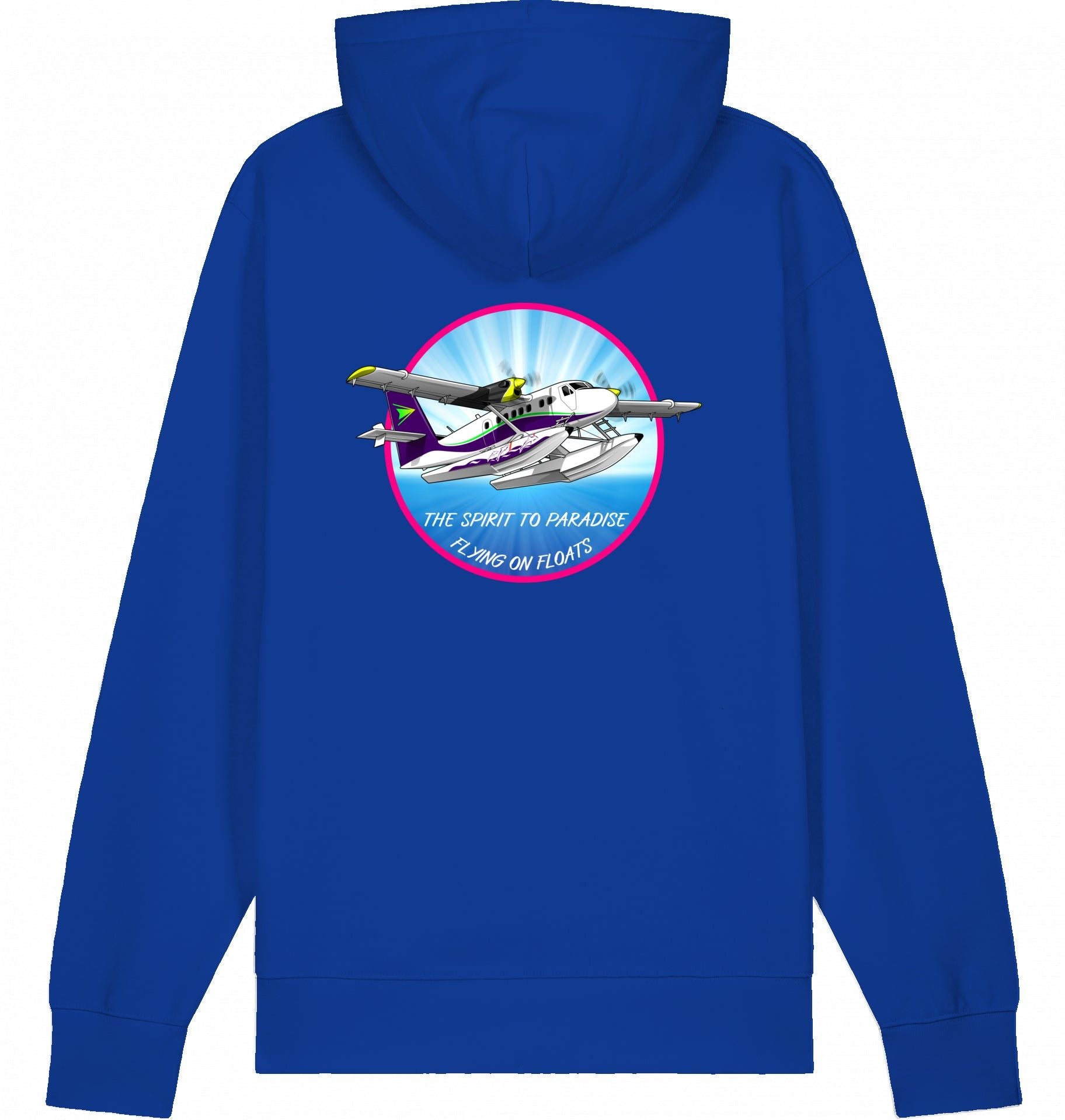 Aviation Flugzeug Hoodie DHC-6 Twinotter in Paradise Worker Blue für Piloten, Crews, Kinder & Planespotter made by SUPERSONIC aero 4U