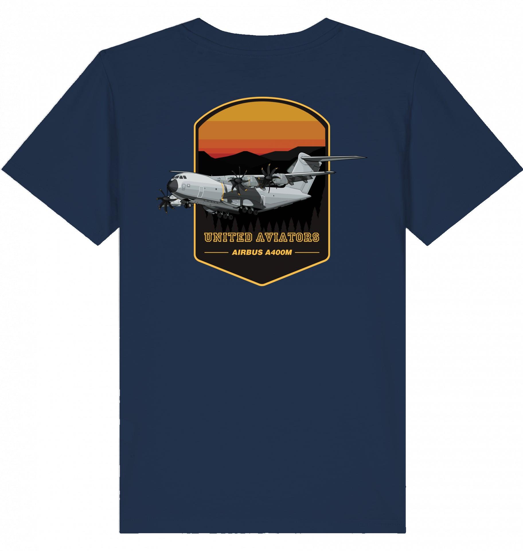 Aviation Kids Aviation T-Shirt United Aviators Airbus A400M Flugzeug2.0 French Navy für Piloten, Crews, Kinder & Planespotter made by SUPERSONIC aero 4U