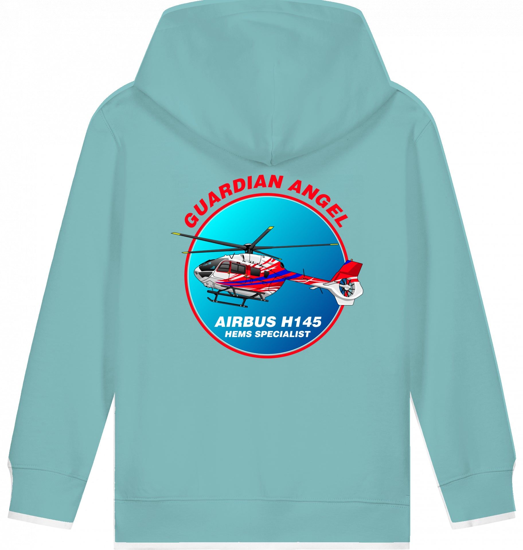 Aviation Kids Helicopter Hoodie Airbus H145 Guardian Angel für Piloten, Crews, Kinder & Planespotter made by SUPERSONIC aero 4U