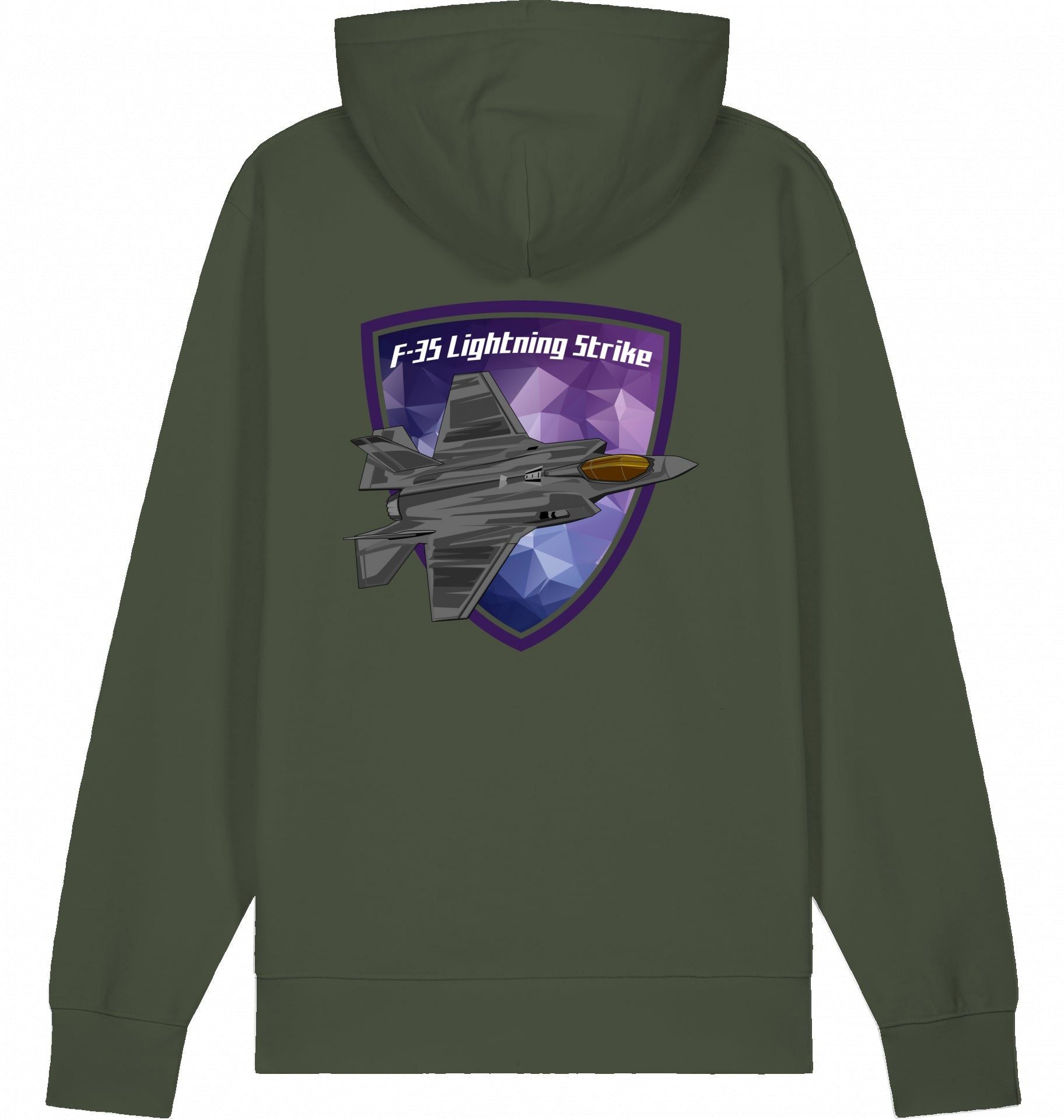 Aviation Flugzeug Hoodie Lockheed Martin F-35 Lightning Strike Khaki für Piloten, Crews, Kinder & Planespotter made by SUPERSONIC aero 4U