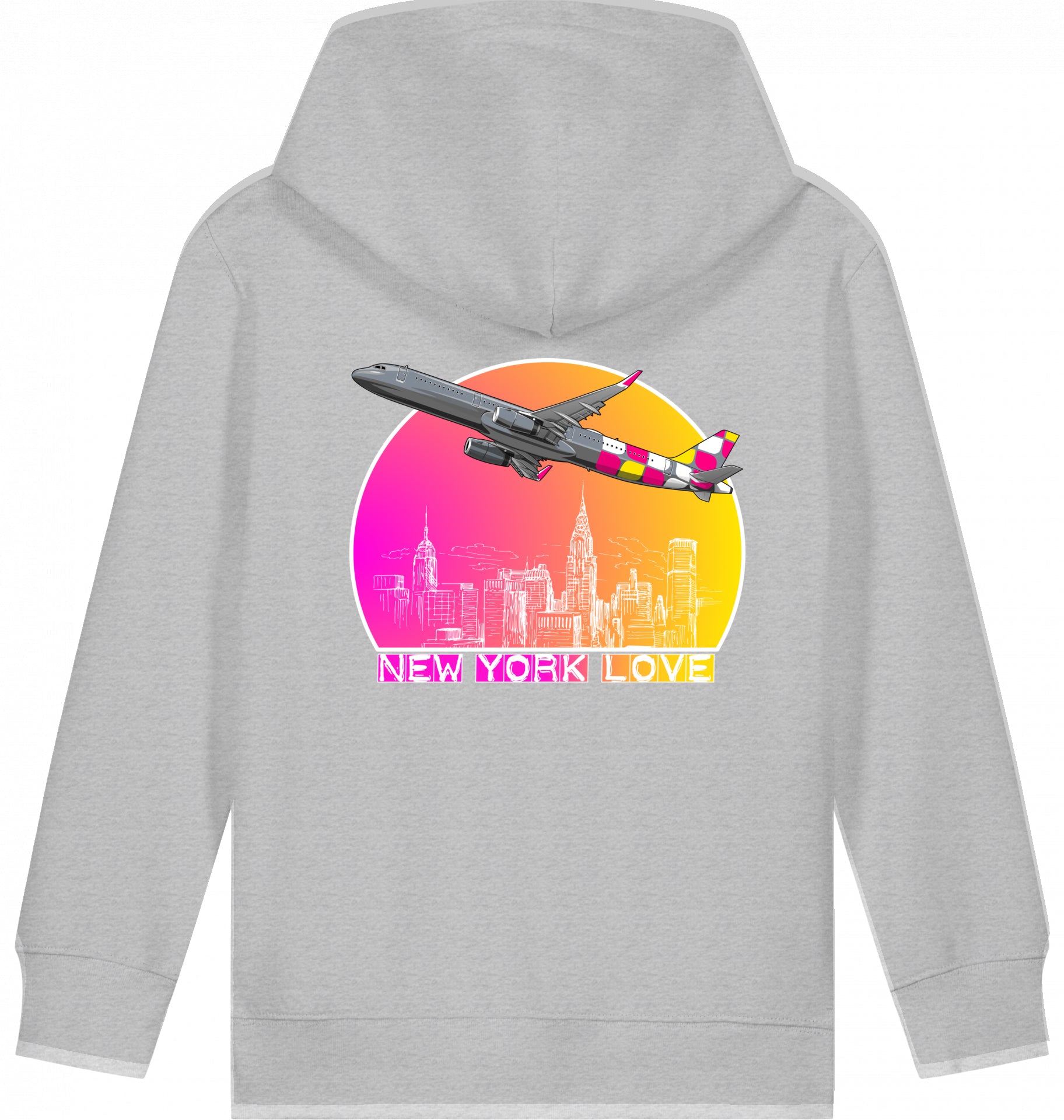 Kids Flugzeug Hoodie Airbus A321 New York