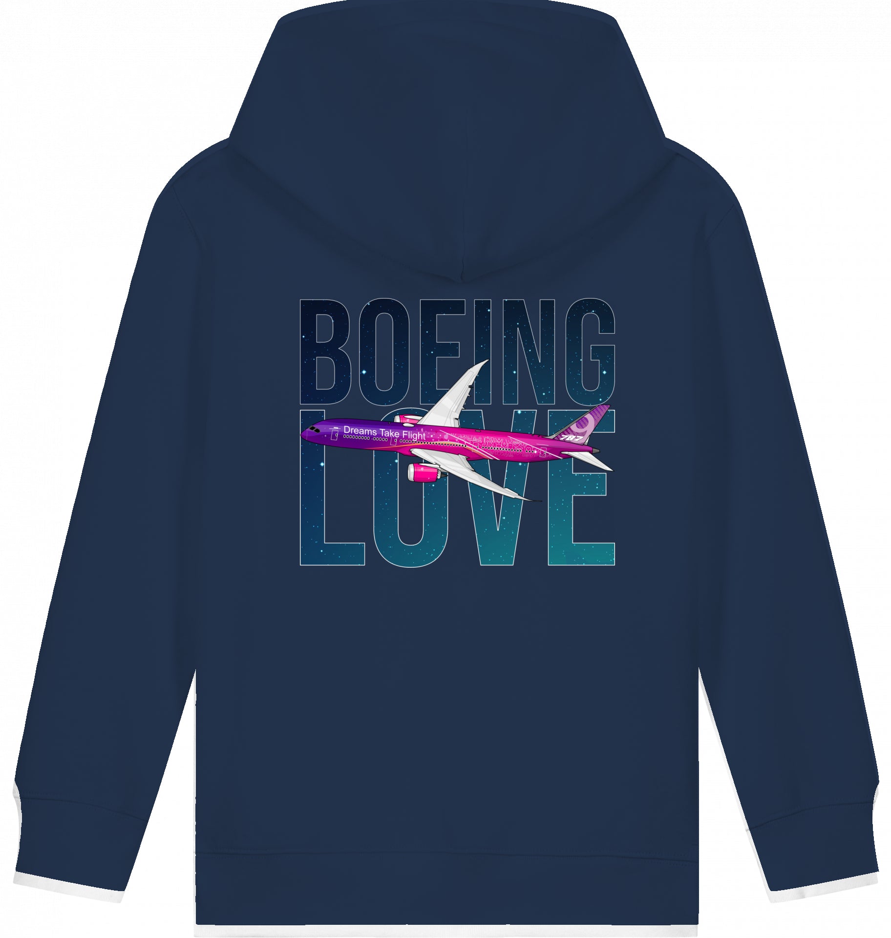Kids Hoodie Boeing Love 787 Dreamliner