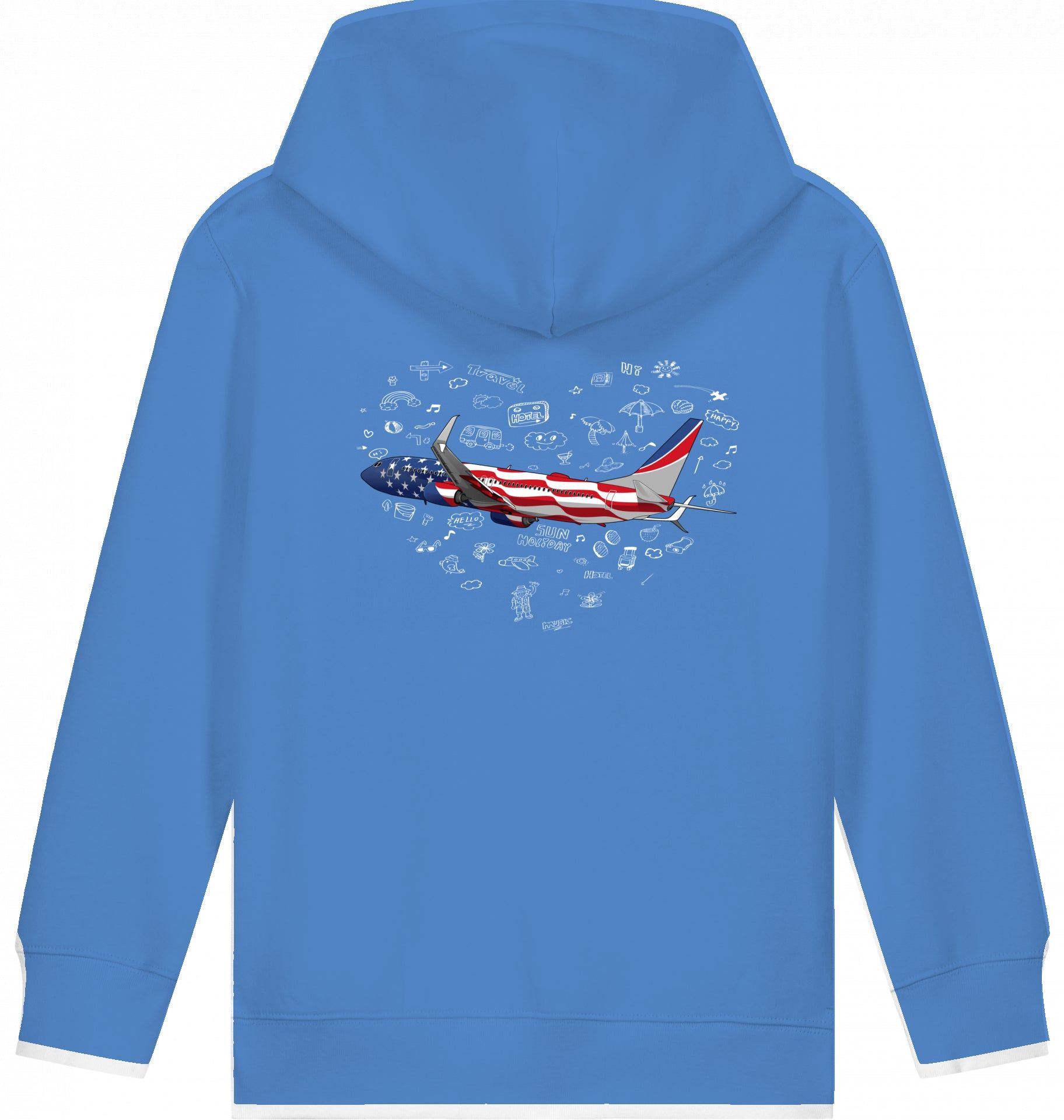 Aviation Kids Hoodie Boeing 737 Stars & Stripes für Piloten, Crews, Kinder & Planespotter made by SUPERSONIC aero 4U