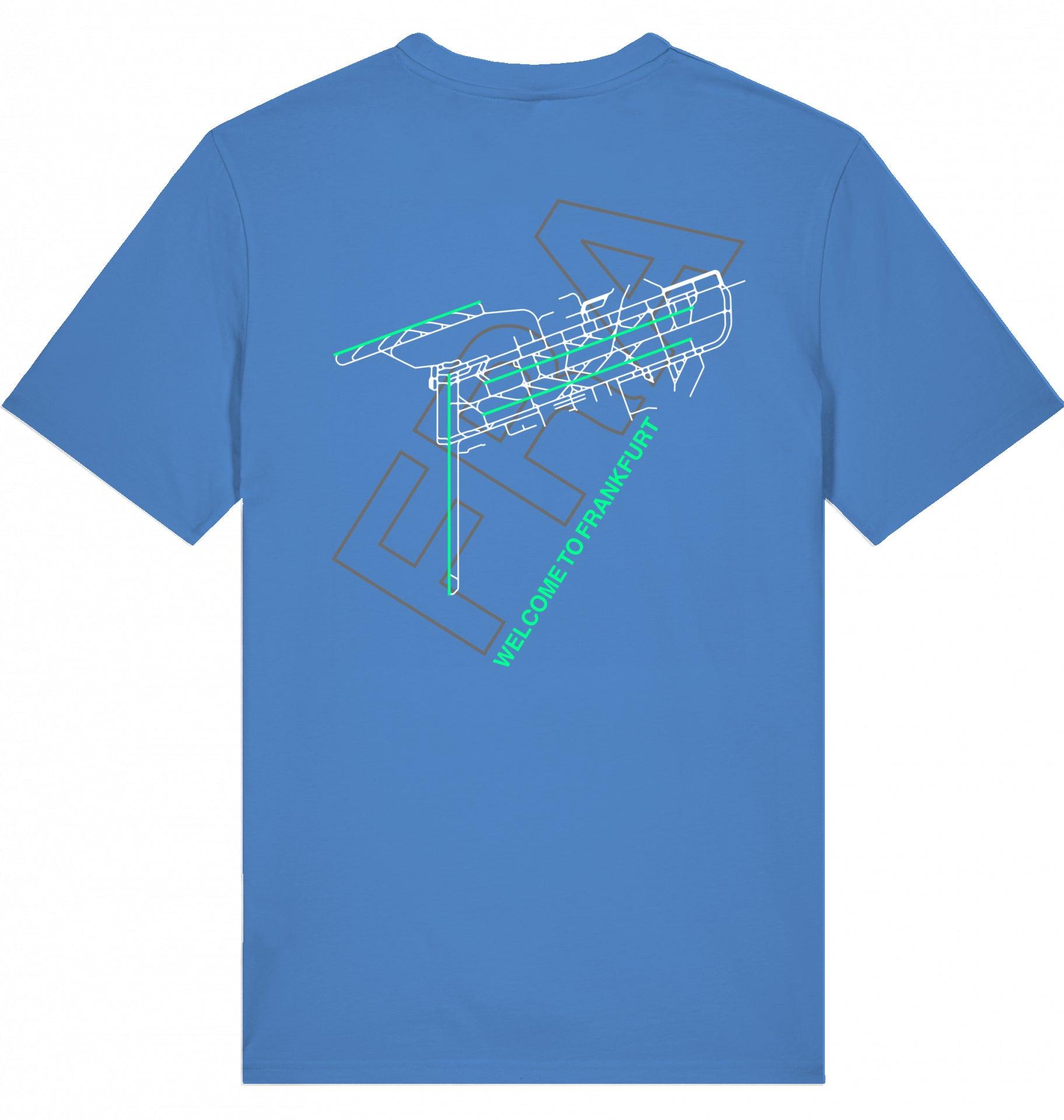 Aviation Airport T-Shirt "Frankfurt FRA Airportcode" Bright Blue für Piloten, Crews, Kinder & Planespotter made by SUPERSONIC aero 4U