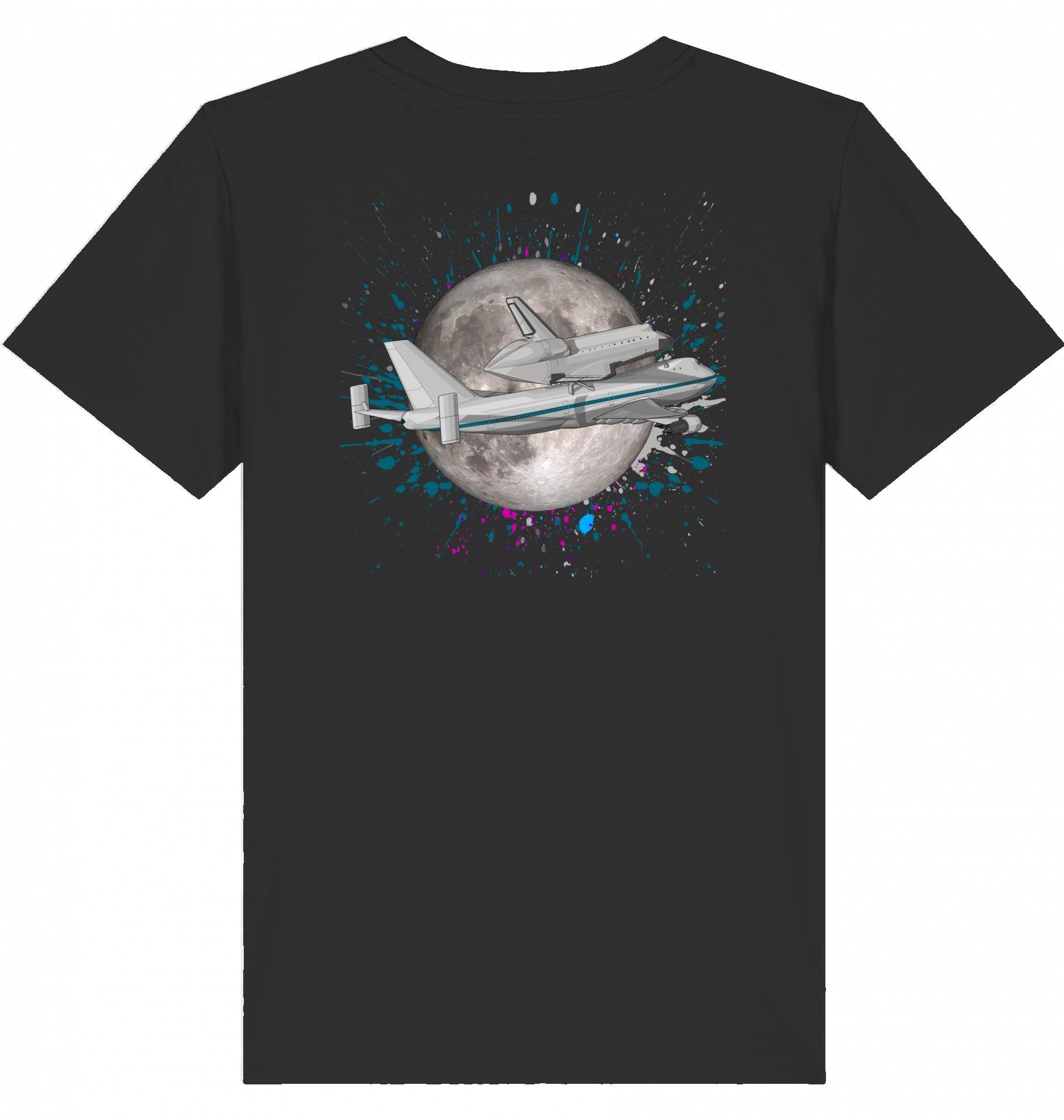 Aviation Kids Aviation T-Shirt Boeing 747 NASA Space Shuttle Transporter 2.0 Black für Piloten, Crews, Kinder & Planespotter made by SUPERSONIC aero 4U