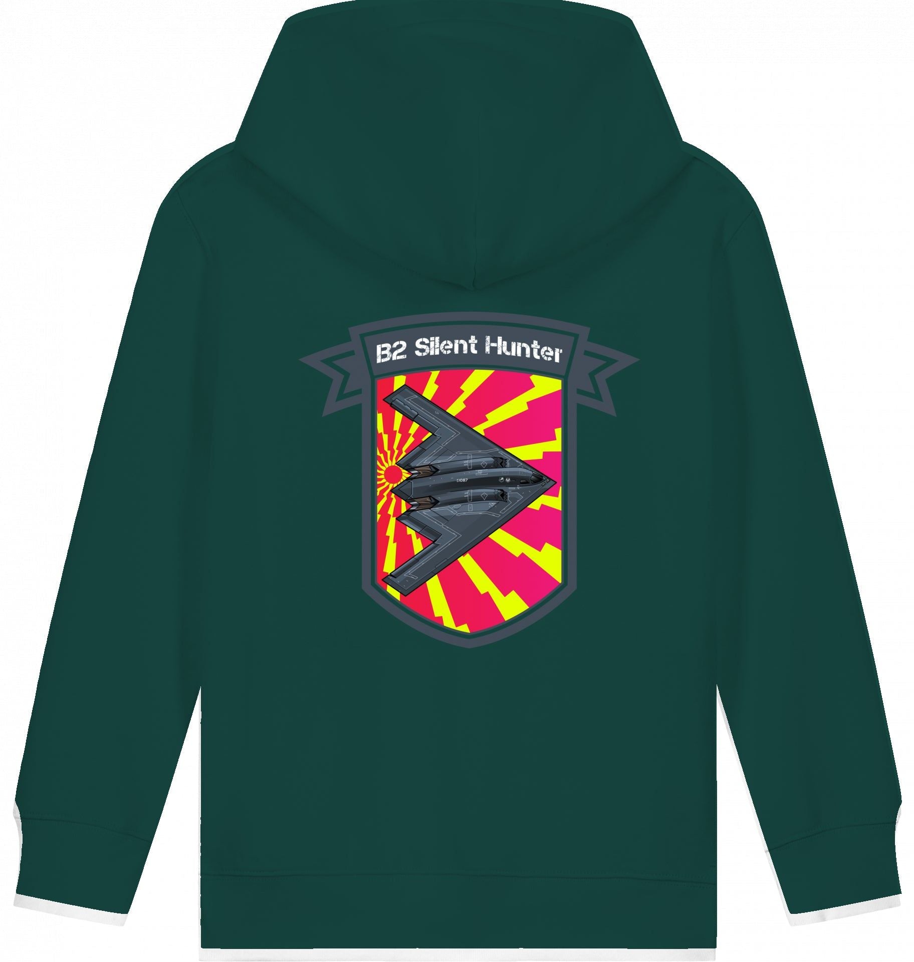 Aviation Kids Flugzeug Hoodie Northrop B2 Spirit Silent Hunter für Piloten, Crews, Kinder & Planespotter made by SUPERSONIC aero 4U