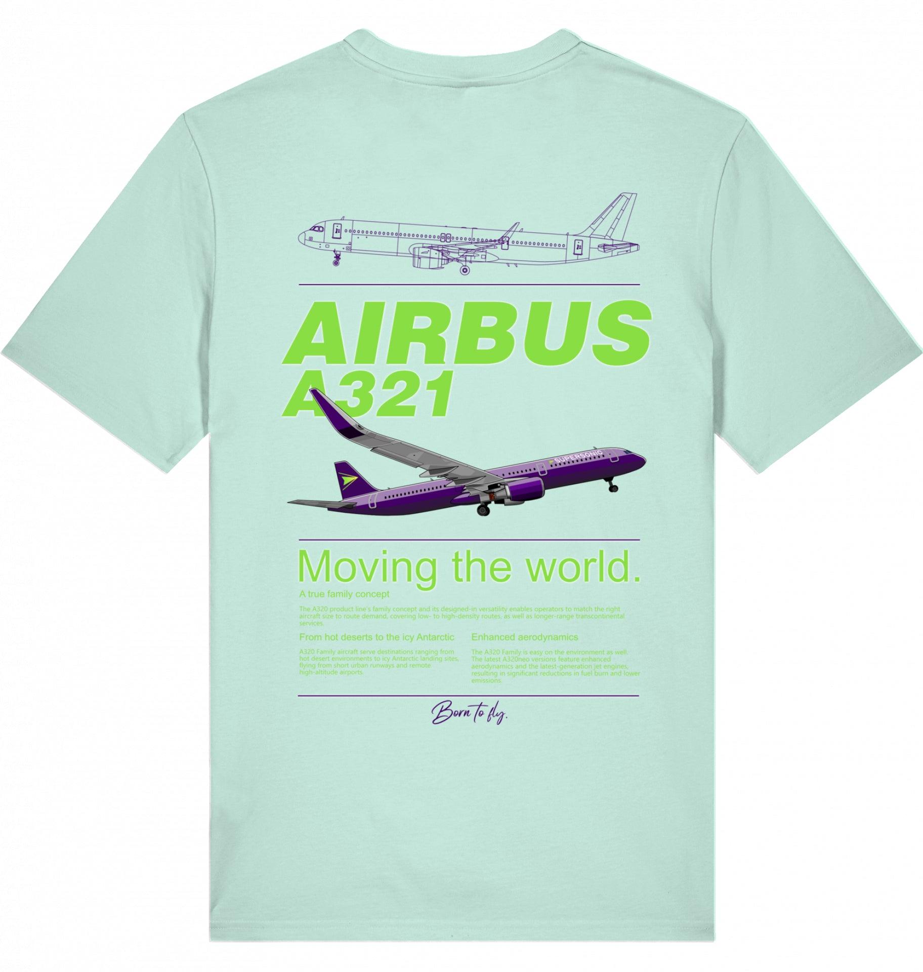 Aviation Flugzeug T-Shirt Airbus A321 Neo Airliner Aloe für Piloten, Crews, Kinder & Planespotter made by SUPERSONIC aero 4U