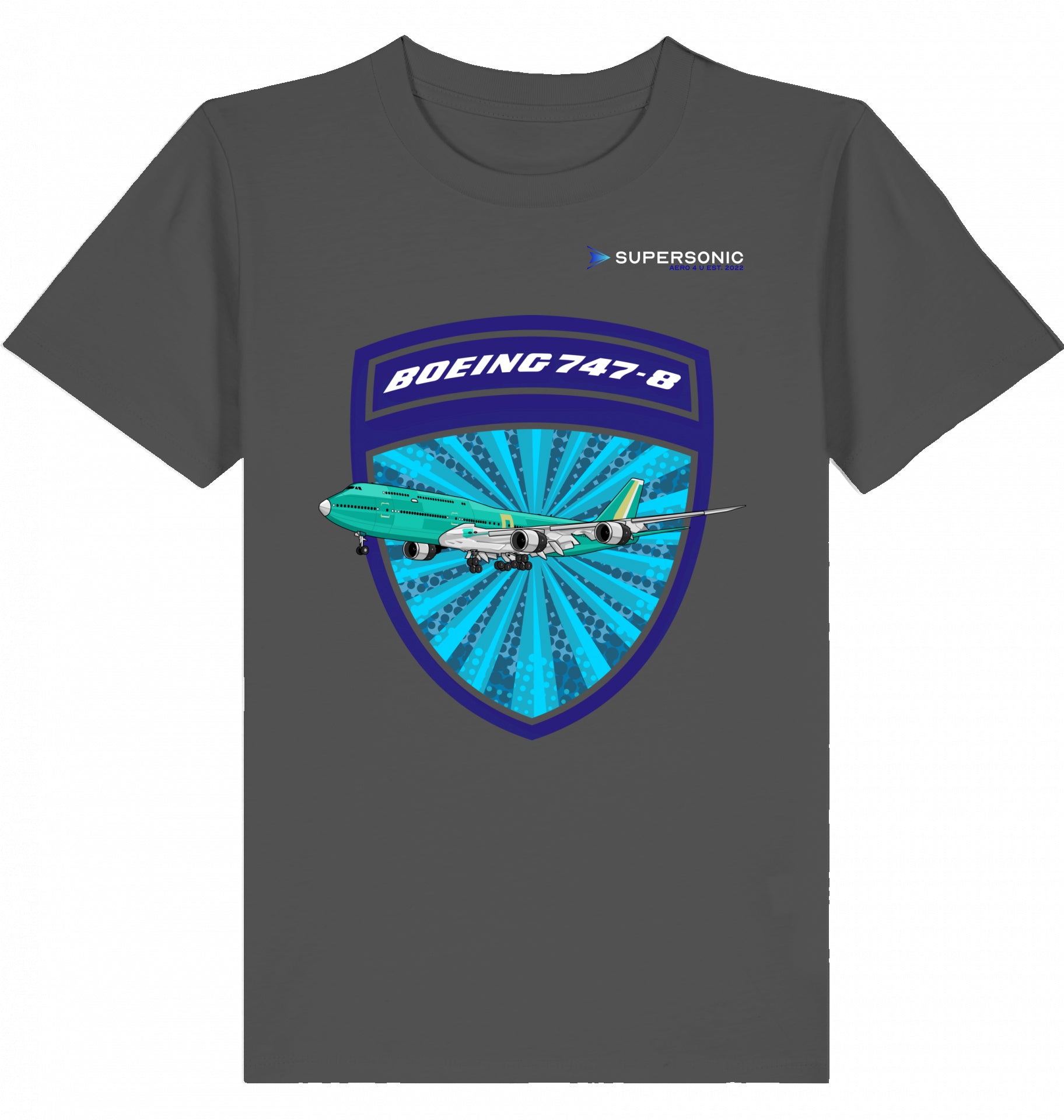Boeing Kinder Tshirt, Boeing 747 Jumbojet Tshirt, Kids Tshirt Jumbojet, Kids Shirt 747-8