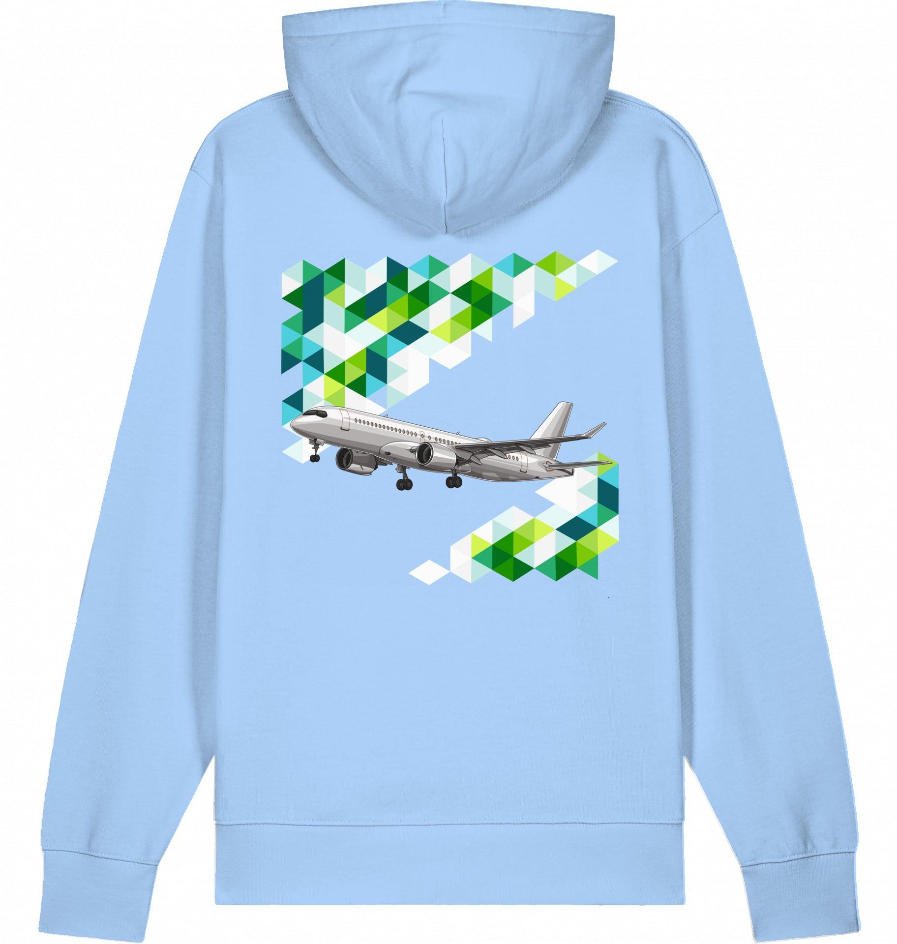 Aviation Flugzeug Hoodie Airbus A220 für Airbuslovers Blue Soul für Piloten, Crews, Kinder & Planespotter made by SUPERSONIC aero 4U