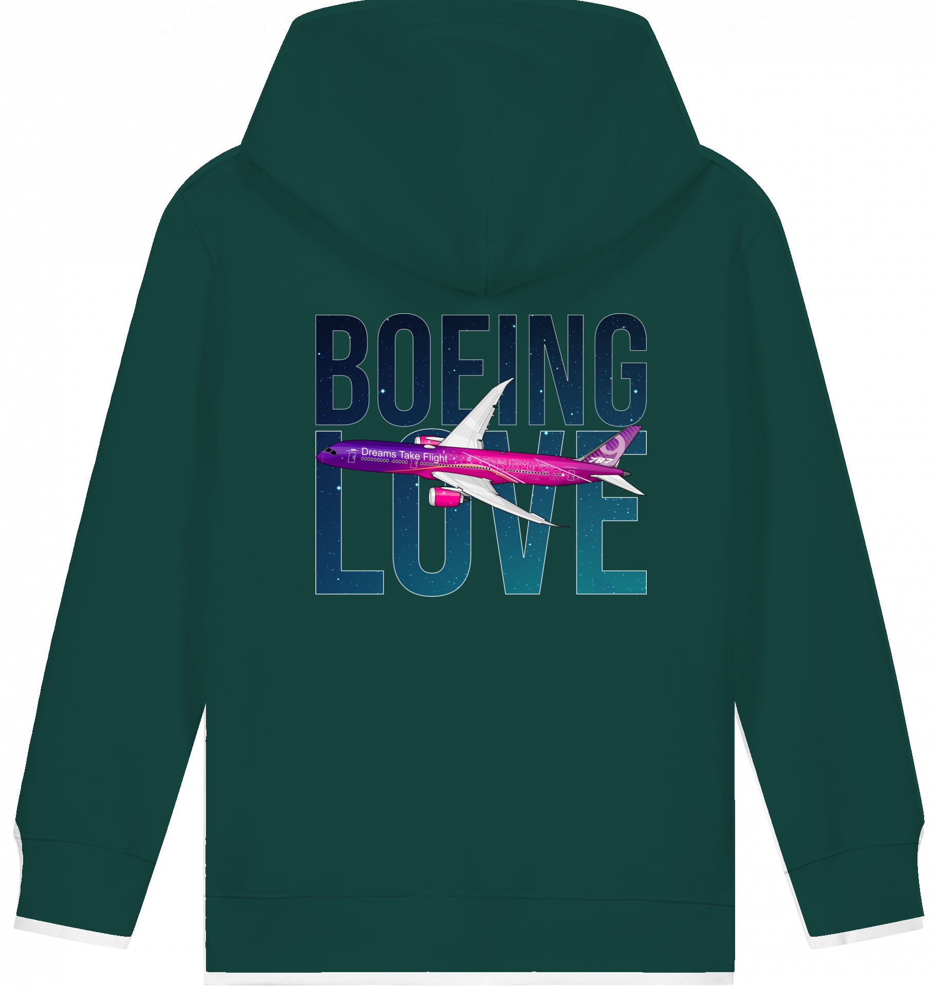 Kids Hoodie Boeing Love 787 Dreamliner