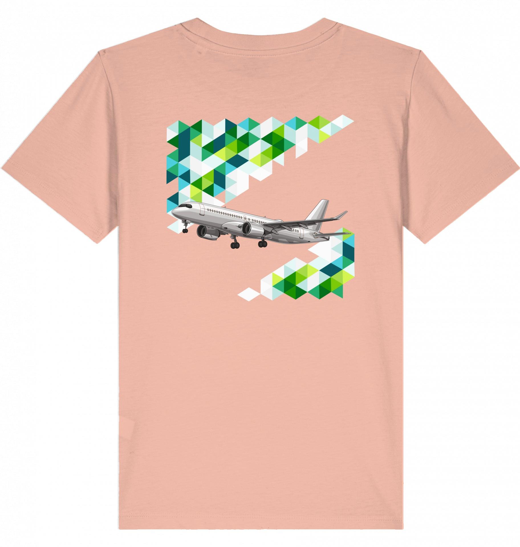 Aviation Kids Aviation T-Shirt Airbus A220 Flugzeug 2.0 Fraiche Peche für Piloten, Crews, Kinder & Planespotter made by SUPERSONIC aero 4U