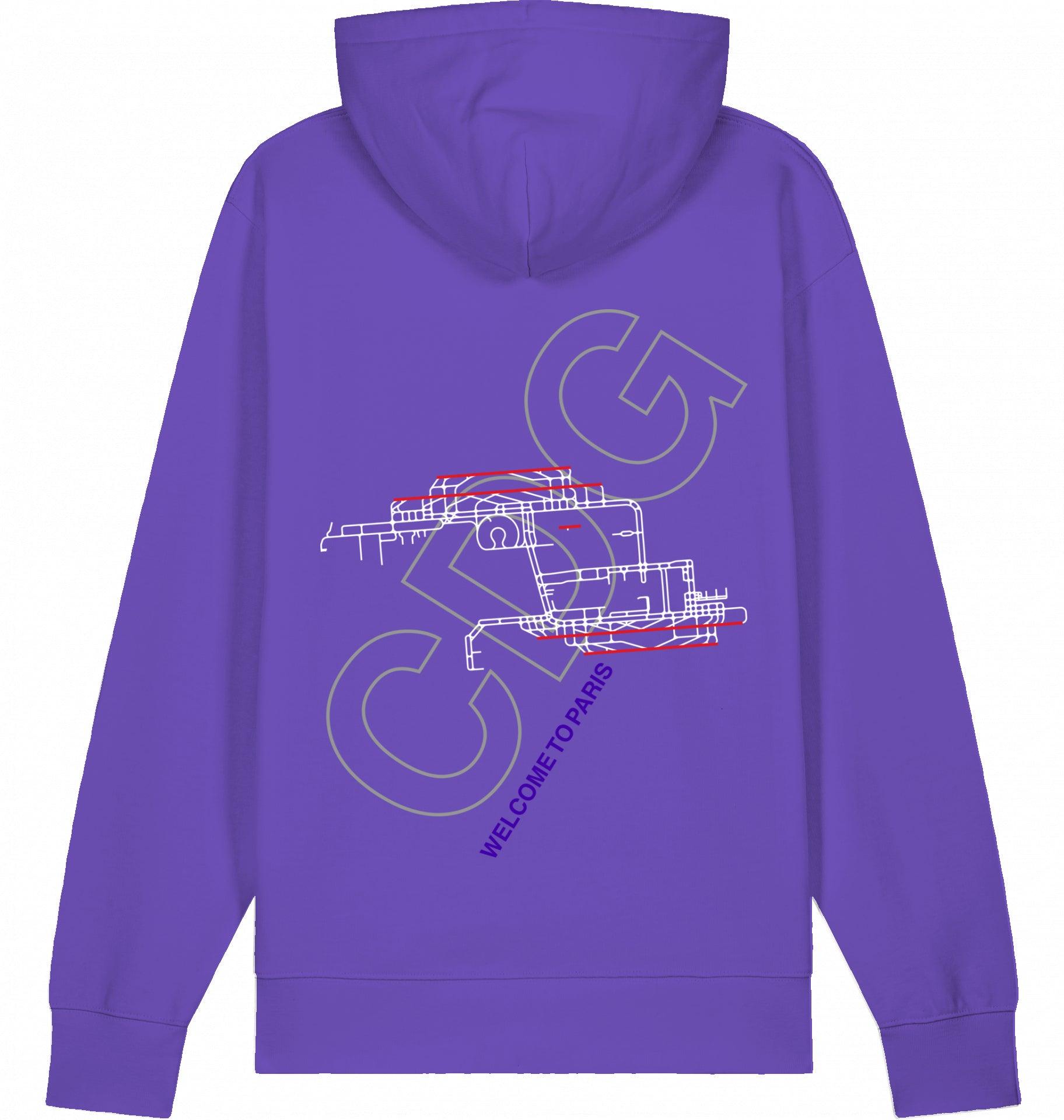 Aviation Paris CDG Airport Hoodie 2.0 Purple Love für Piloten, Crews, Kinder & Planespotter made by SUPERSONIC aero 4U