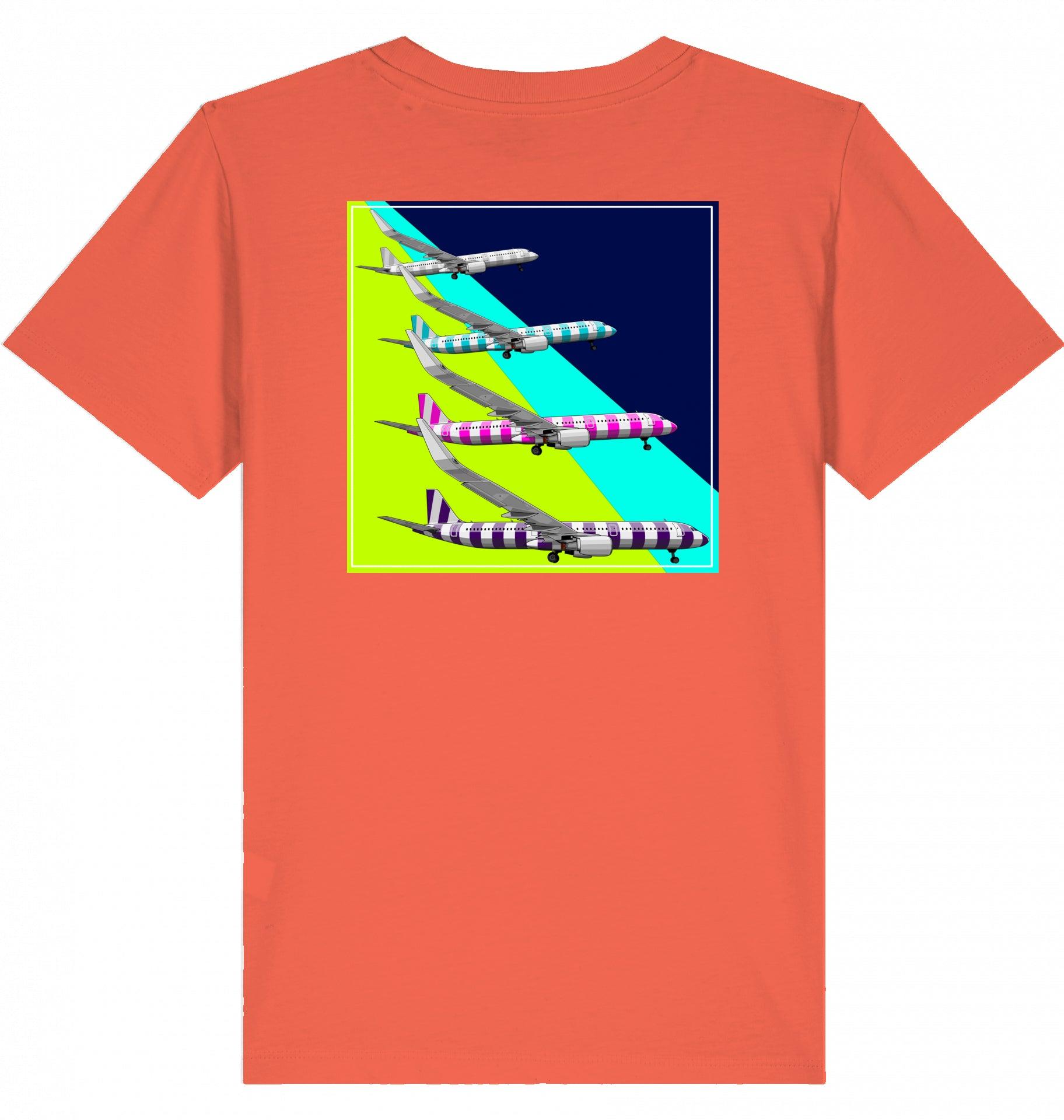 Aviation Kids Aviation T-Shirt Airbus A321 Aircraft Landing 2.0 Fiesta für Piloten, Crews, Kinder & Planespotter made by SUPERSONIC aero 4U