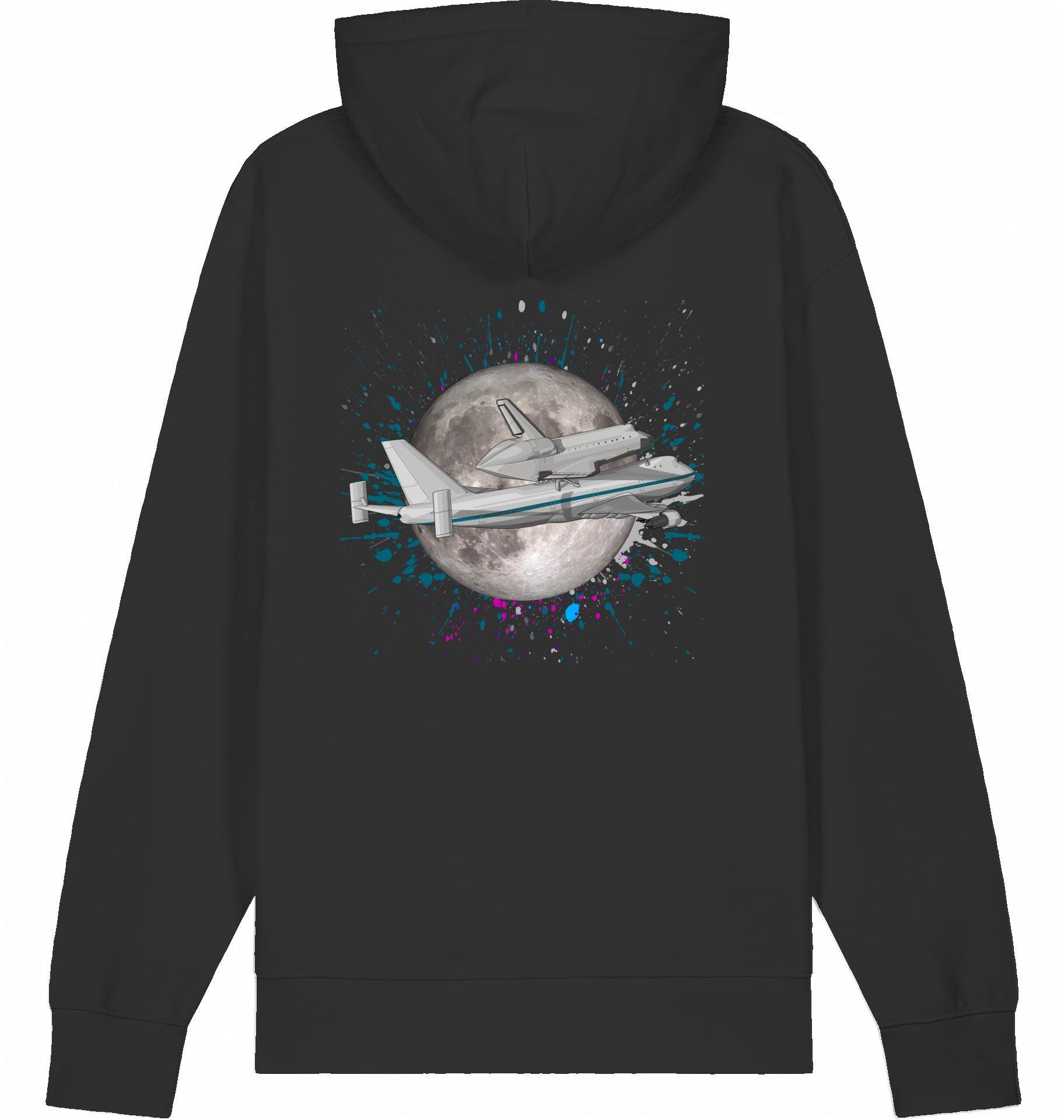 Aviation Flugzeug Hoodie Boeing 747 NASA Shuttle Transporter Black für Piloten, Crews, Kinder & Planespotter made by SUPERSONIC aero 4U