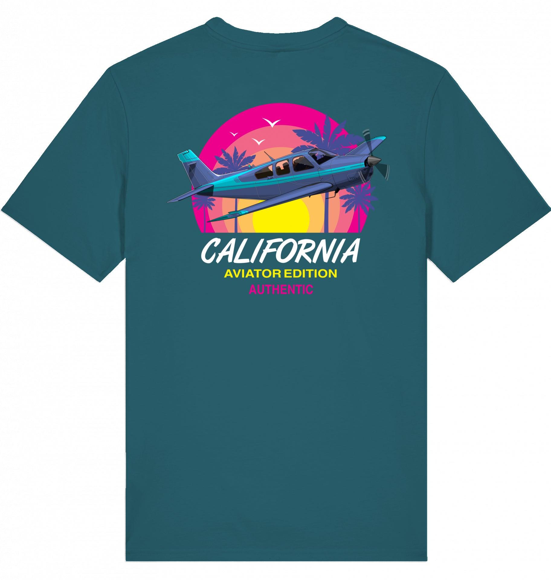 Aviation Flugzeug T-Shirt "Aviator California Summer" Stargazer für Piloten, Crews, Kinder & Planespotter made by SUPERSONIC aero 4U