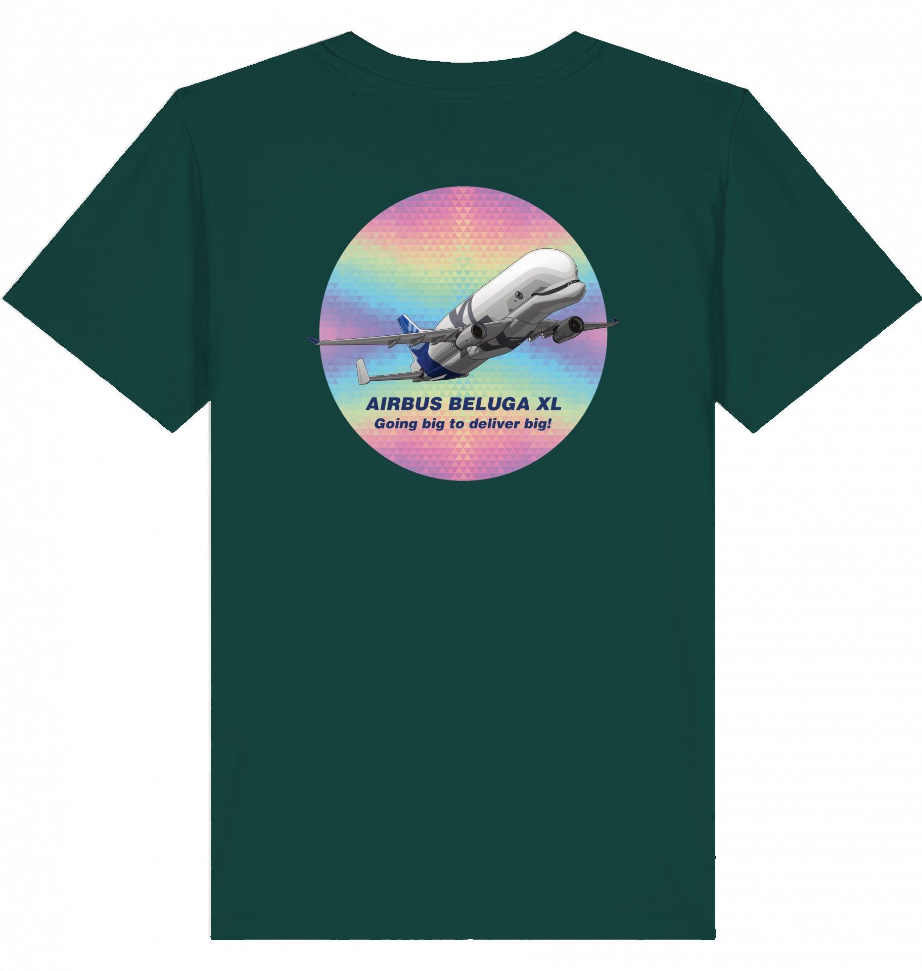 Aviation Kids Aviation T-Shirt Airbus Beluga XL Flugzeug 2.0 Glazed Green für Piloten, Crews, Kinder & Planespotter made by SUPERSONIC aero 4U