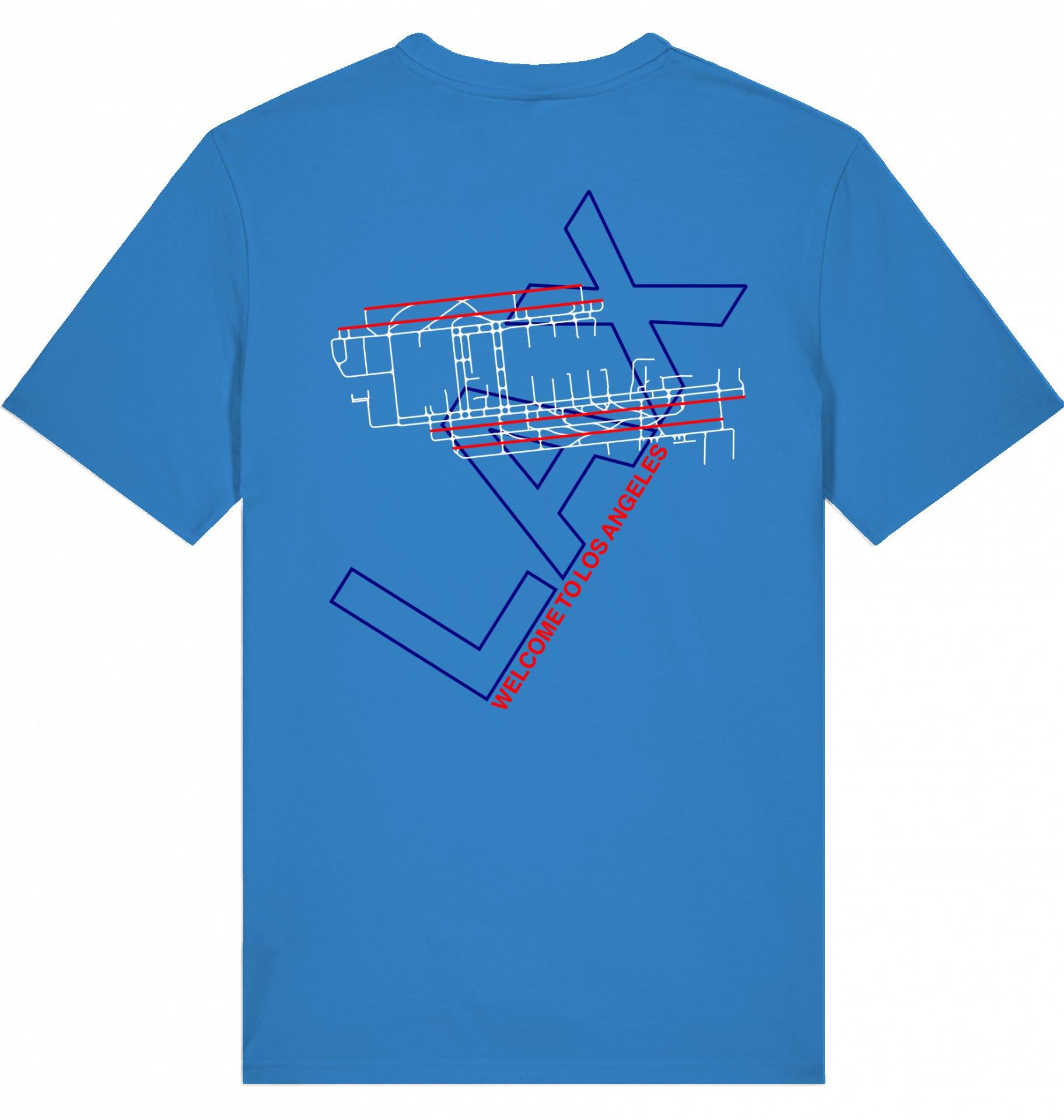 Aviation Airport T-Shirt "Los Angeles LAX Airportcode" Mindful Blue für Piloten, Crews, Kinder & Planespotter made by SUPERSONIC aero 4U