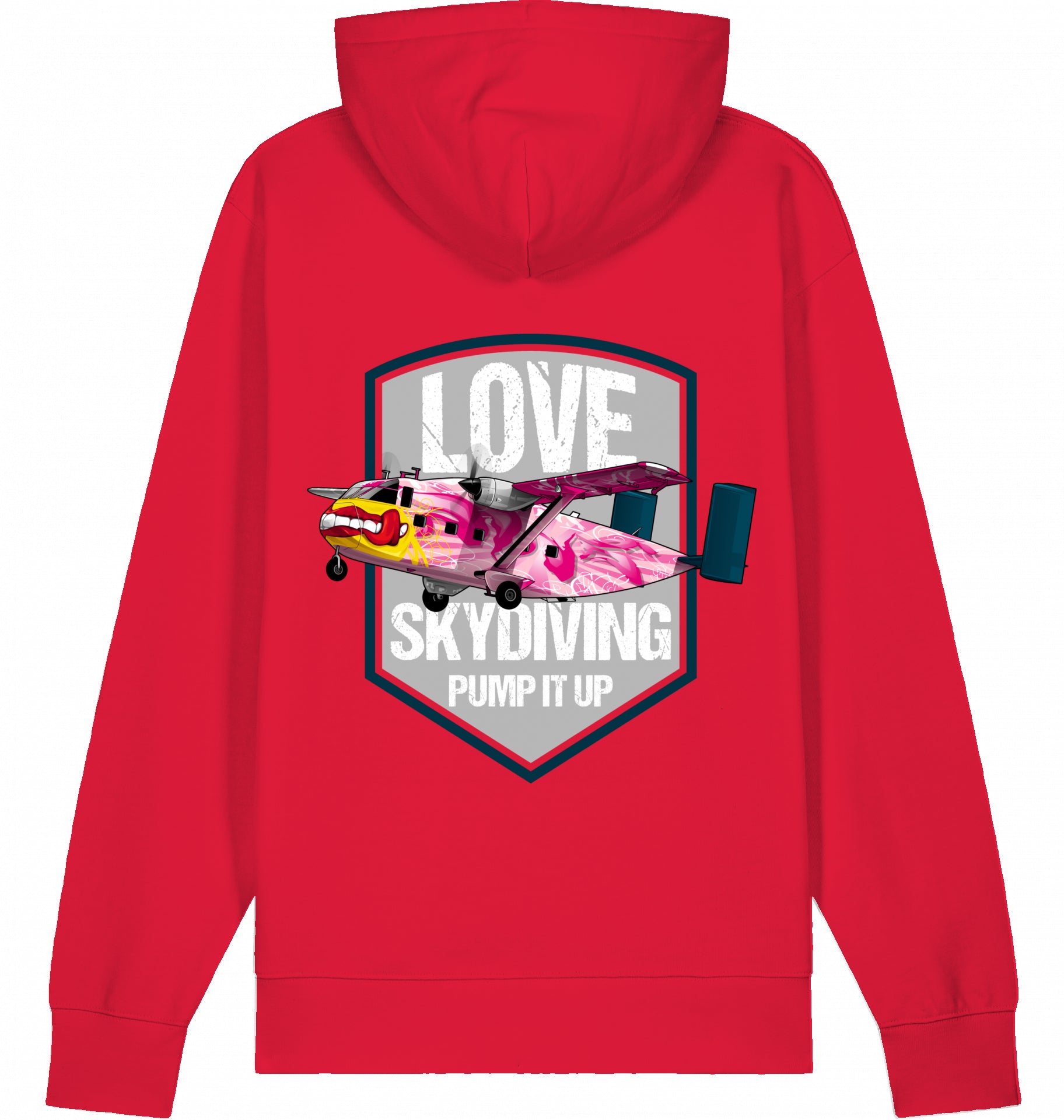 Aviation Flugzeug Hoodie Short SC-7 Skyvan Sky Diving Red für Piloten, Crews, Kinder & Planespotter made by SUPERSONIC aero 4U