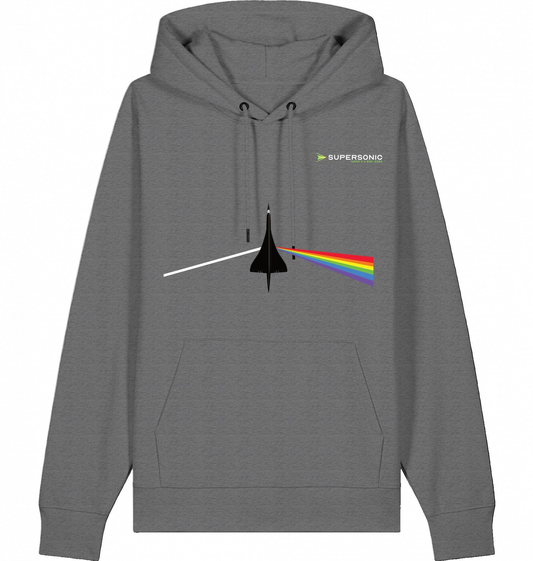 Aviation Dark Side of Supersonic - Concorde Flugzeug Hoodie Dark Heather Grey für Piloten, Crews, Kinder & Planespotter made by SUPERSONIC aero 4U