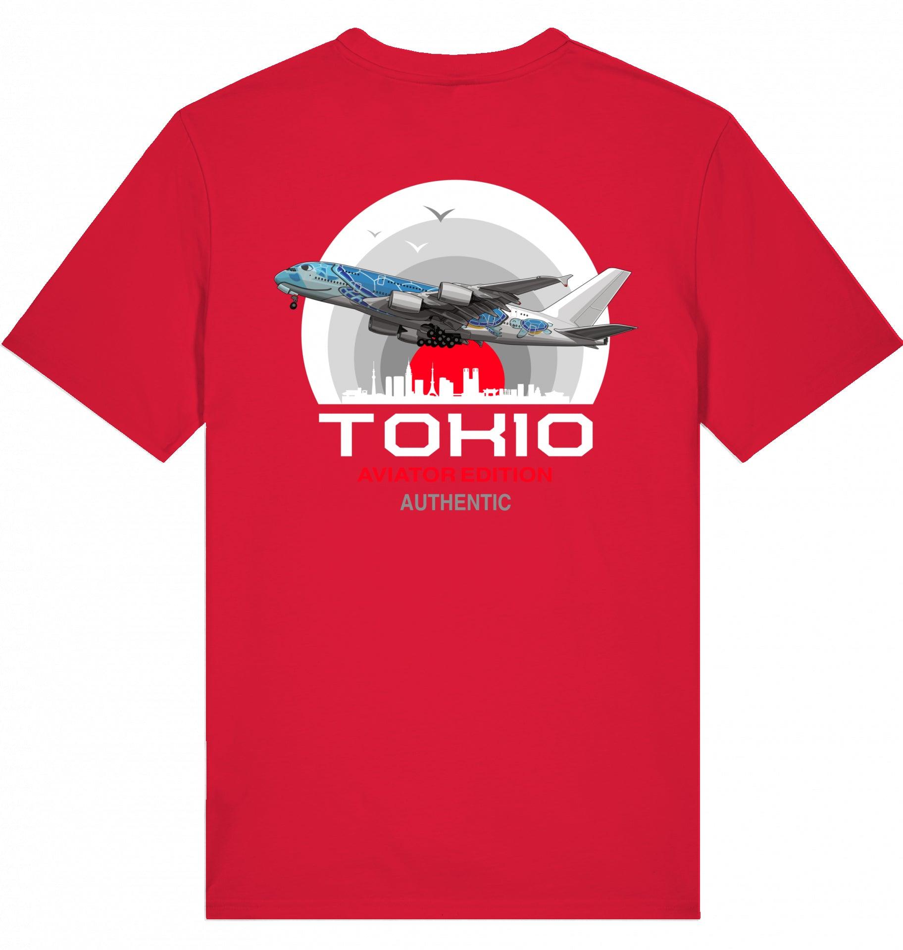 Aviation Flugzeug T-Shirt "Aviator Tokio Summer" Red für Piloten, Crews, Kinder & Planespotter made by SUPERSONIC aero 4U