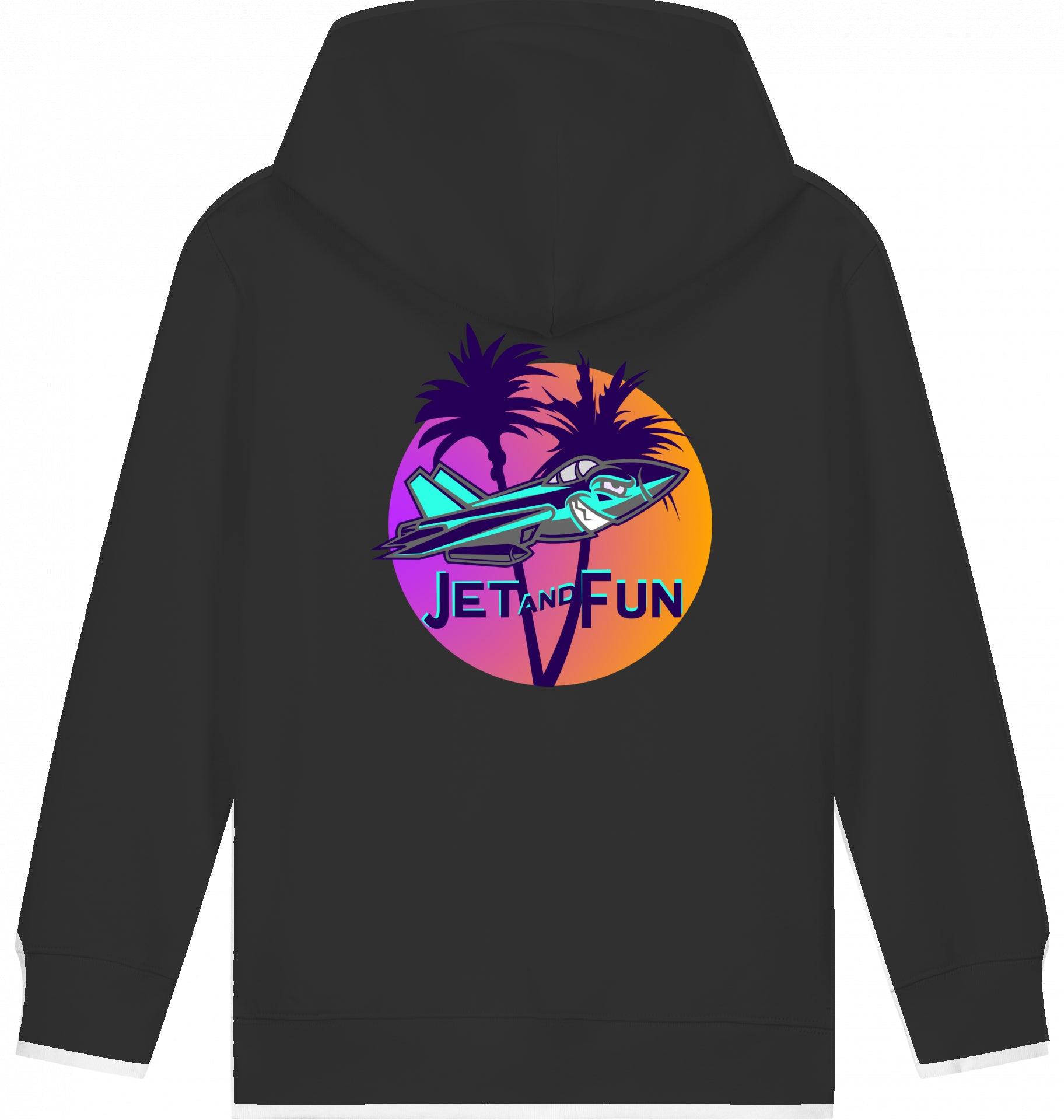 Aviation Kids Aviation Flugzeug Hoodie "Jet and Fun" Black für Piloten, Crews, Kinder & Planespotter made by SUPERSONIC aero 4U