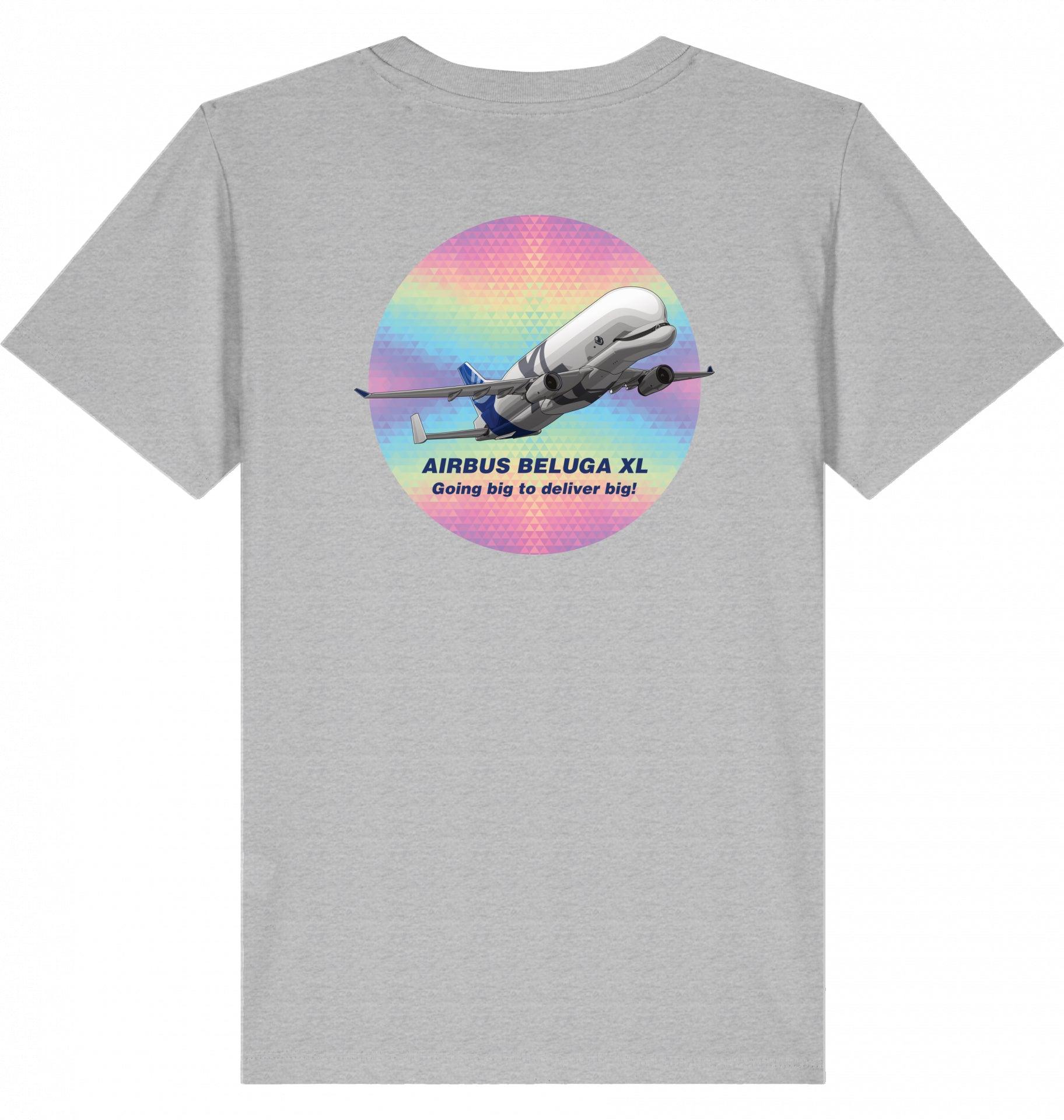 Aviation Kids Aviation T-Shirt Airbus Beluga XL Flugzeug 2.0 Heather Grey für Piloten, Crews, Kinder & Planespotter made by SUPERSONIC aero 4U