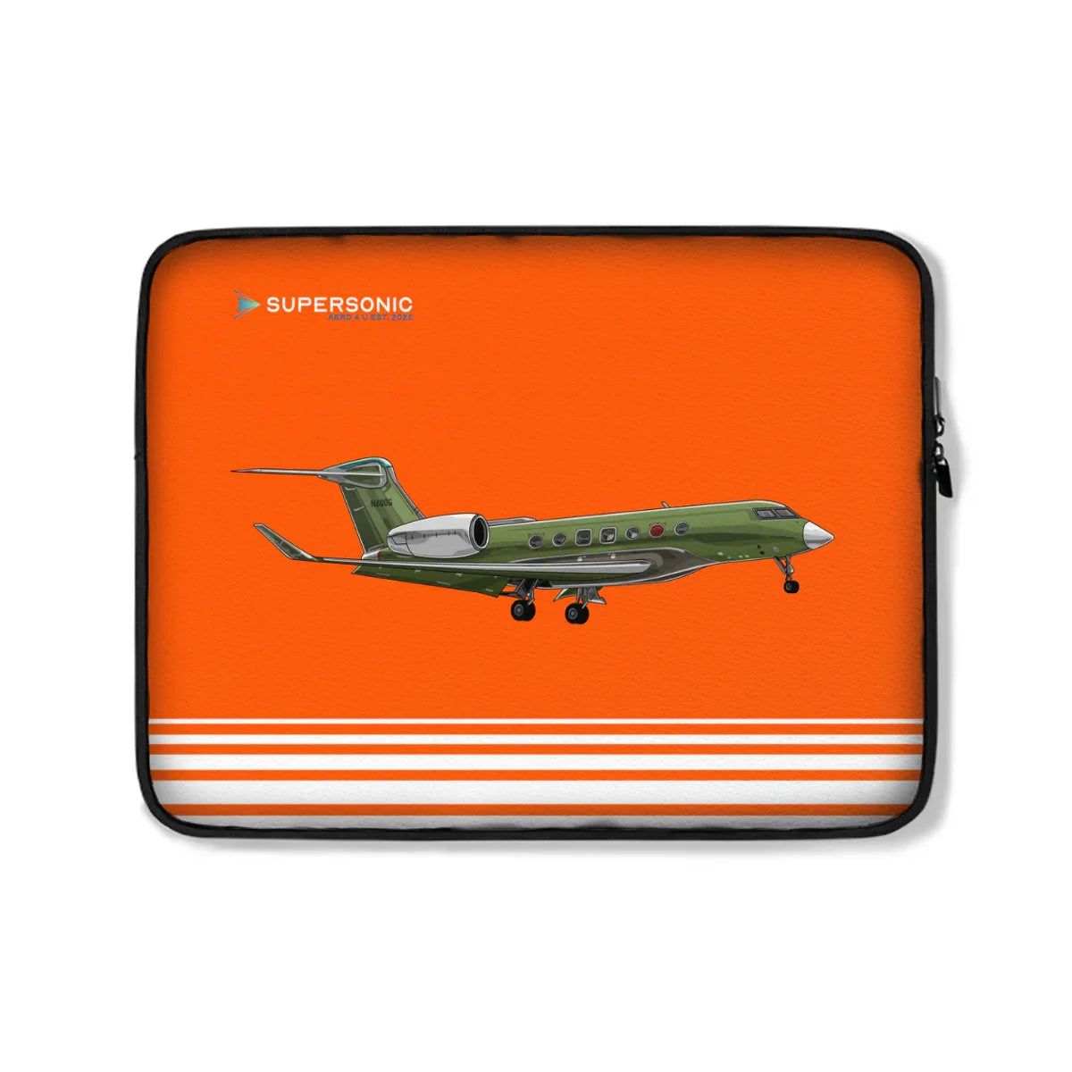 Aviation Gulfstream G500 Laptop & EFB Tasche | für Piloten & Aviators White One Size für Piloten, Crews, Kinder & Planespotter made by SUPERSONIC aero 4U