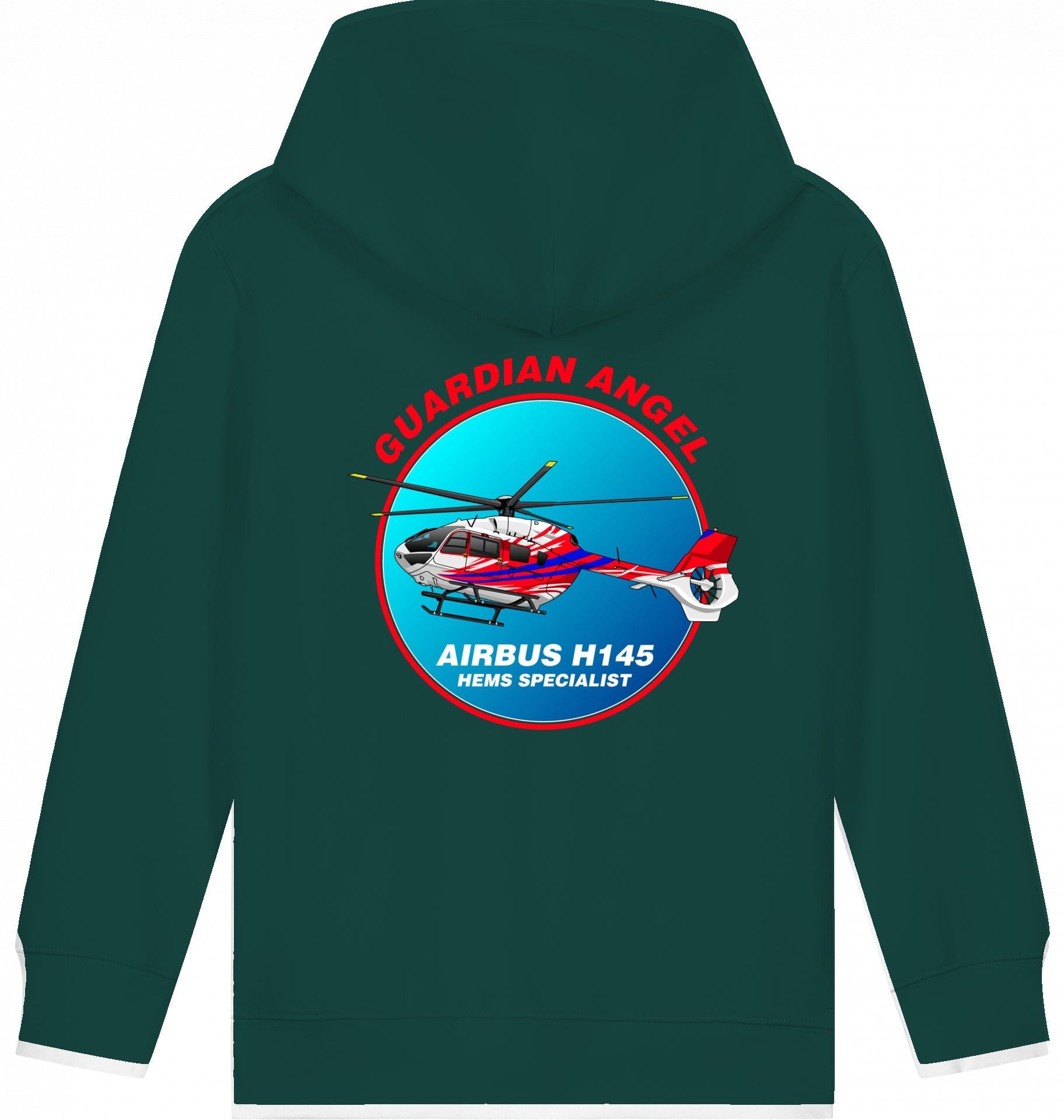 Aviation Kids Helicopter Hoodie Airbus H145 Guardian Angel für Piloten, Crews, Kinder & Planespotter made by SUPERSONIC aero 4U