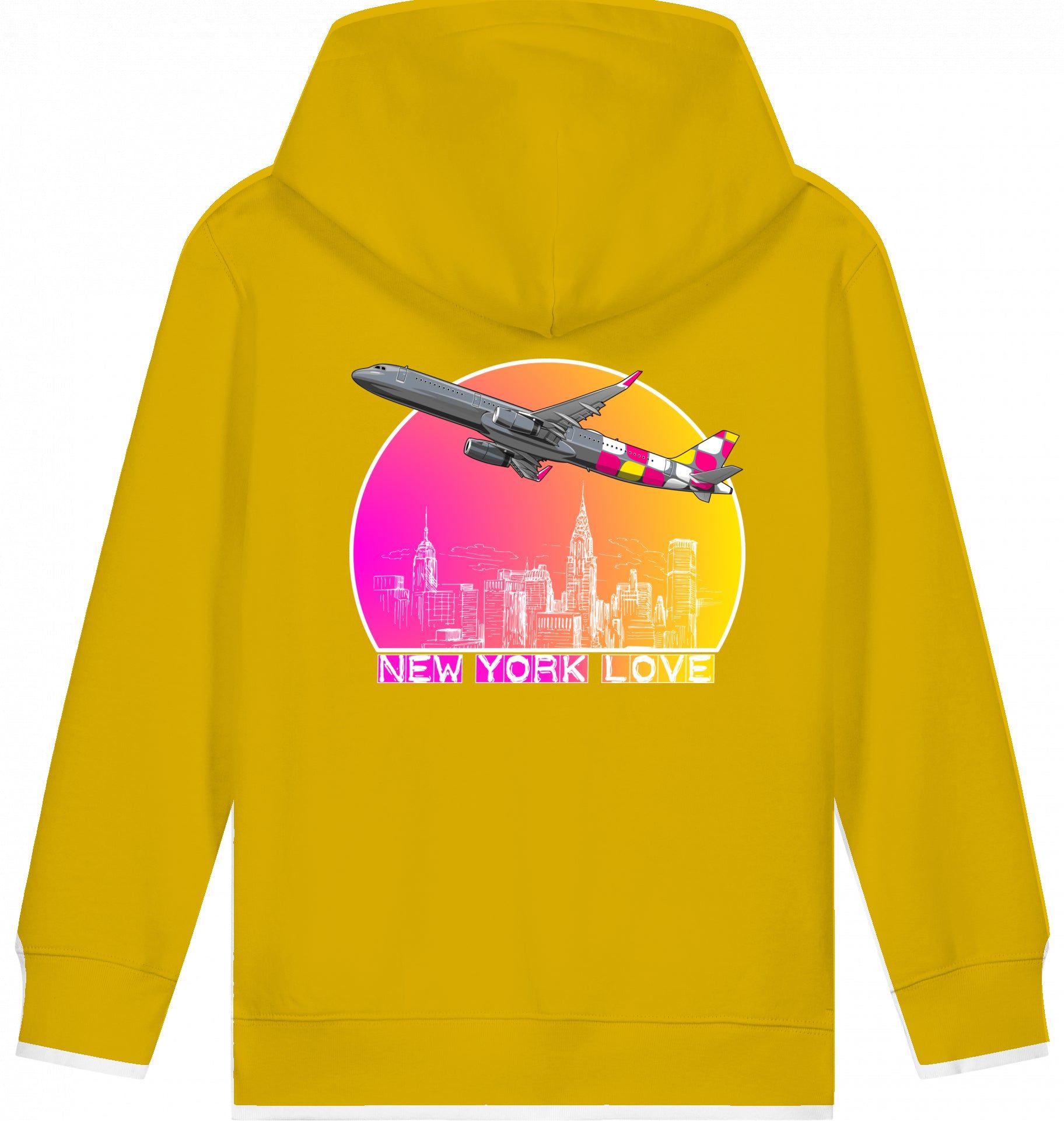 Aviation Kids Flugzeug Hoodie Airbus A321 New York für Piloten, Crews, Kinder & Planespotter made by SUPERSONIC aero 4U