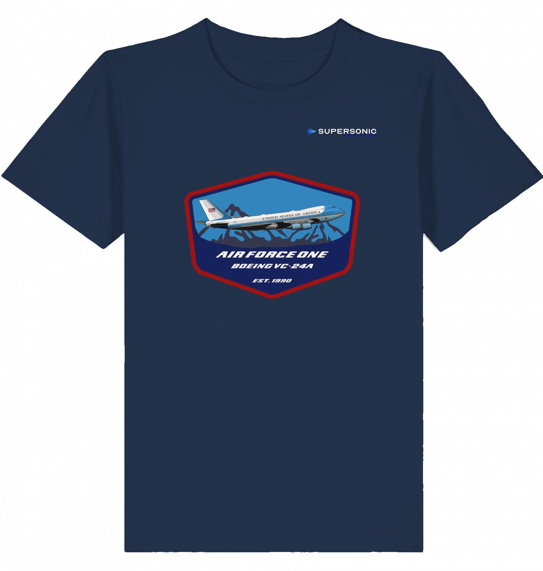 Aviation Kids Aviation T-Shirt Air Force One Boeing VC-24A Jumbo Jet 2.0 French Navy für Piloten, Crews, Kinder & Planespotter made by SUPERSONIC aero 4U