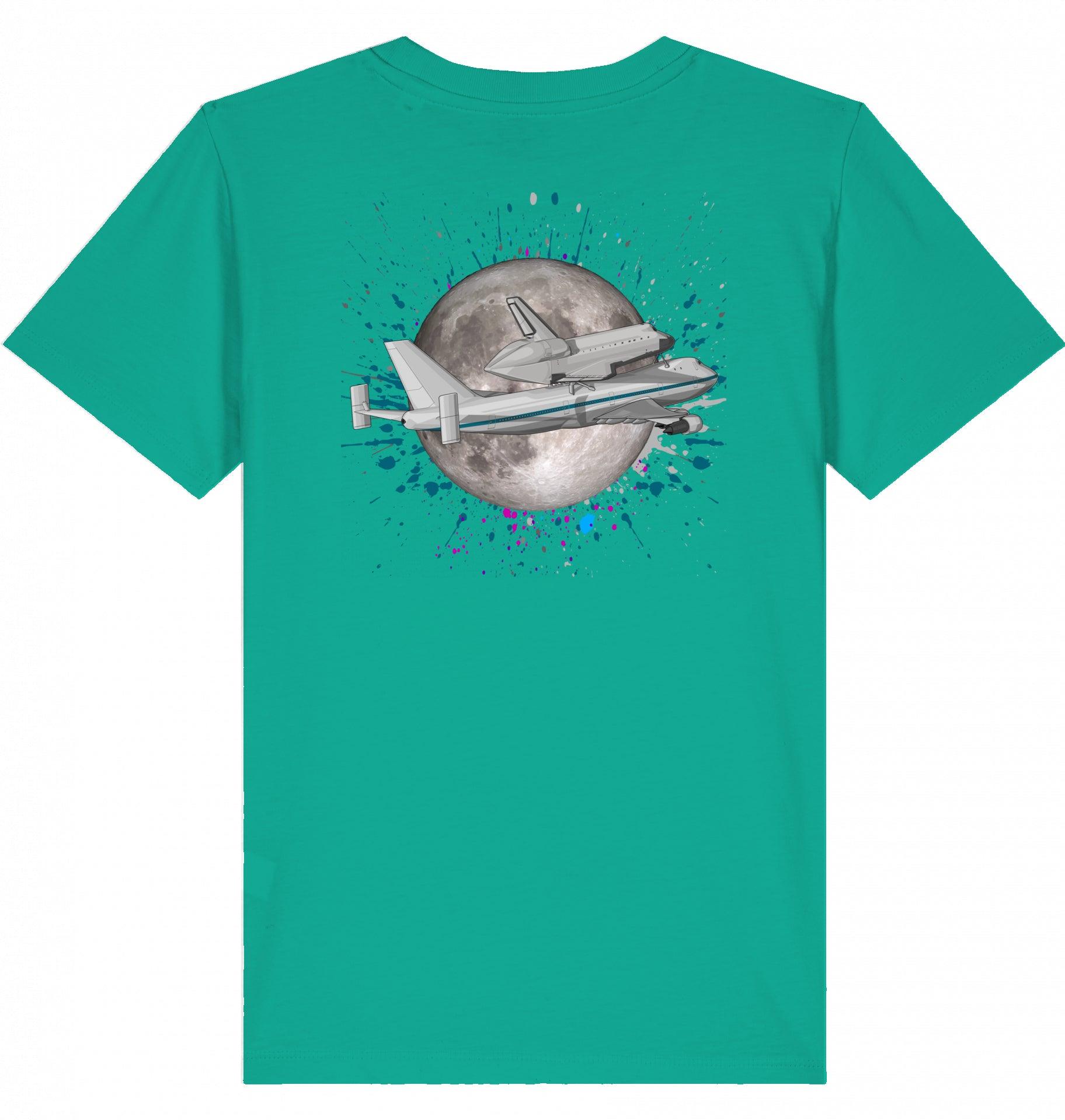 Aviation Kids Aviation T-Shirt Boeing 747 NASA Space Shuttle Transporter 2.0 Go Green für Piloten, Crews, Kinder & Planespotter made by SUPERSONIC aero 4U