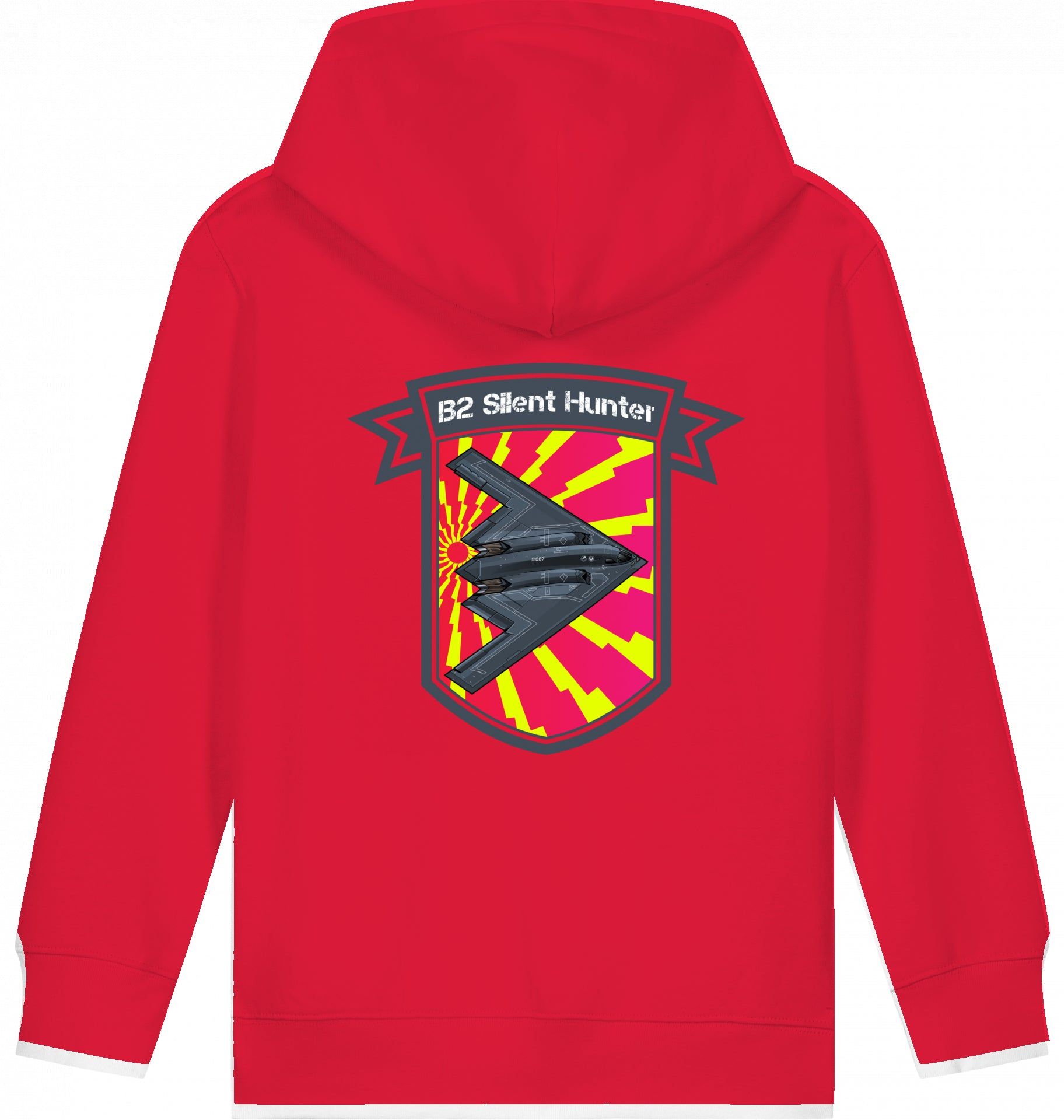 Aviation Kids Flugzeug Hoodie Northrop B2 Spirit Silent Hunter für Piloten, Crews, Kinder & Planespotter made by SUPERSONIC aero 4U