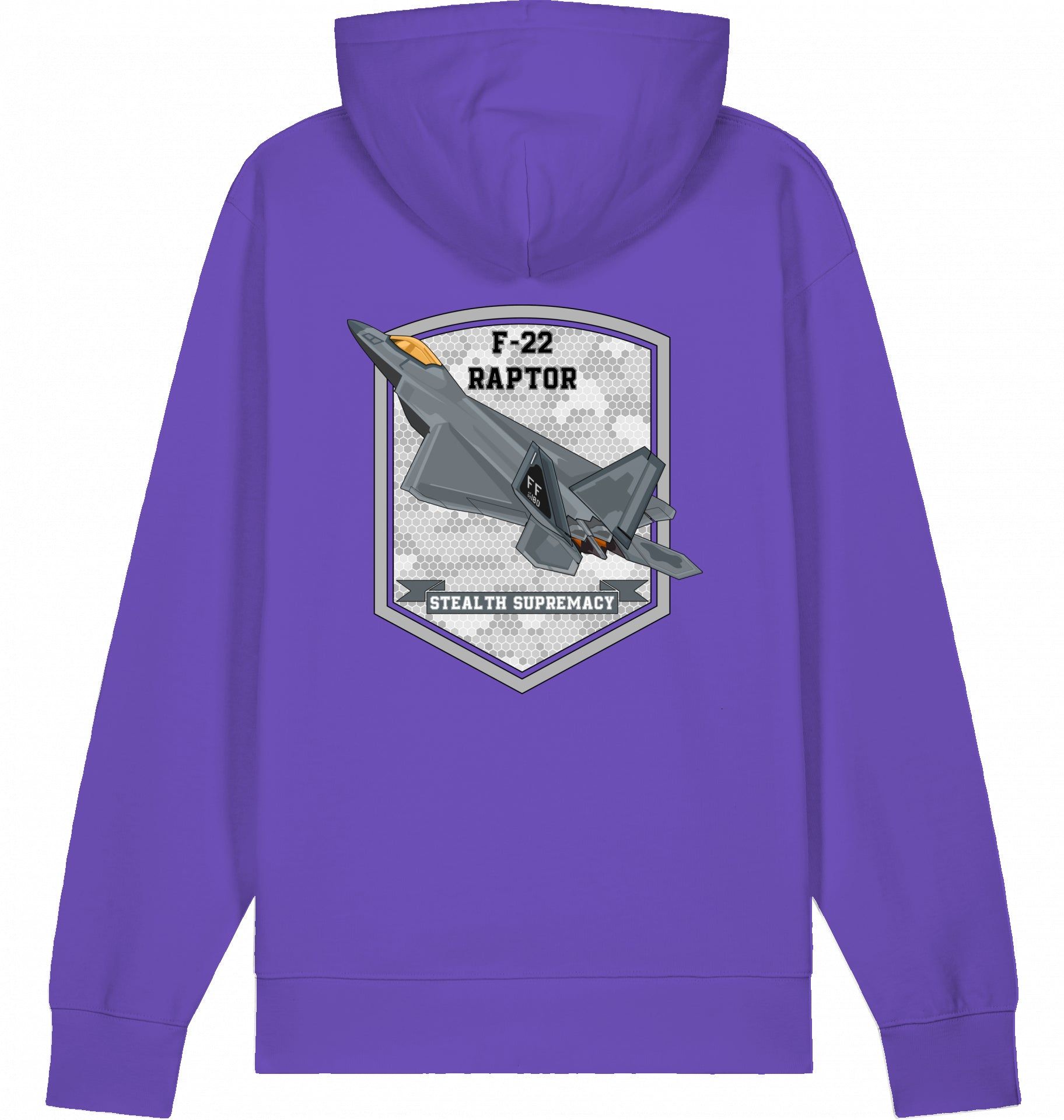 Aviation Flugzeug Hoodie F-22 Raptor Stealth Supremacy Purple Love für Piloten, Crews, Kinder & Planespotter made by SUPERSONIC aero 4U