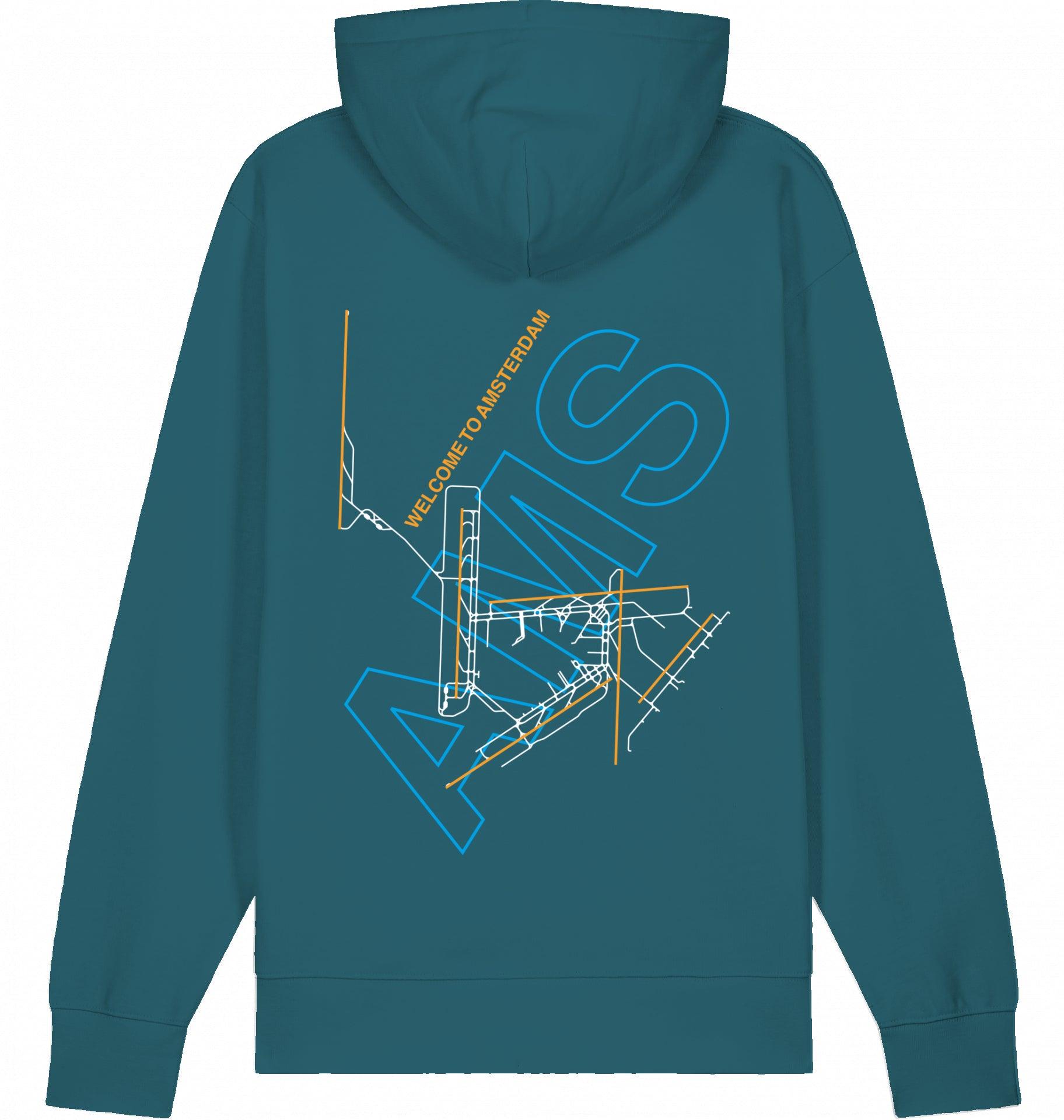 Aviation Amsterdam AMS Airport Hoodie 2.0 Stargazer für Piloten, Crews, Kinder & Planespotter made by SUPERSONIC aero 4U